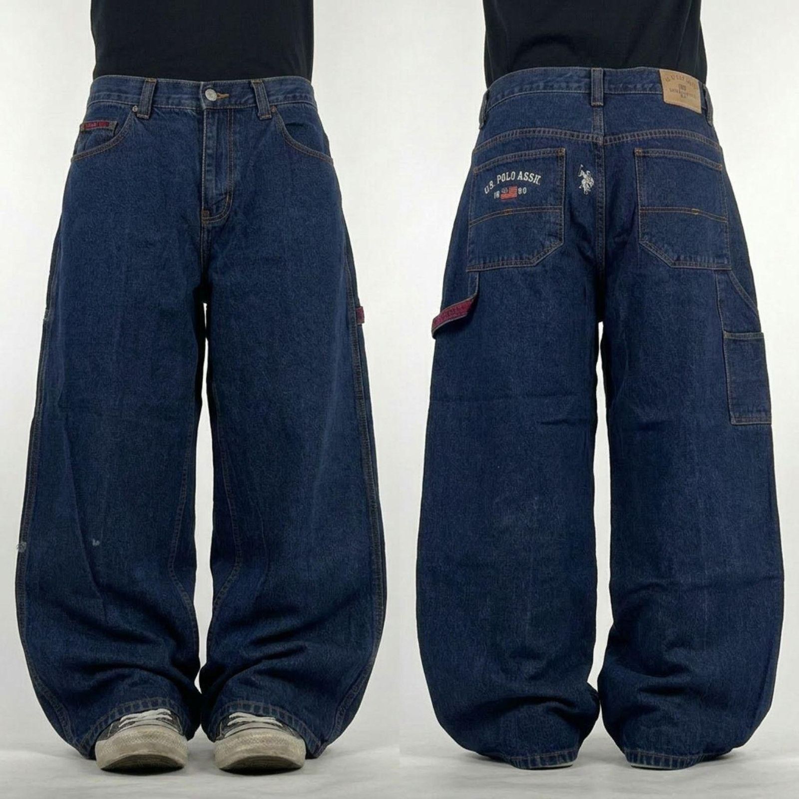 Polo Ralph Lauren × Vintage Baggy Y2K Polo Jeans w/ All-Over-Pony