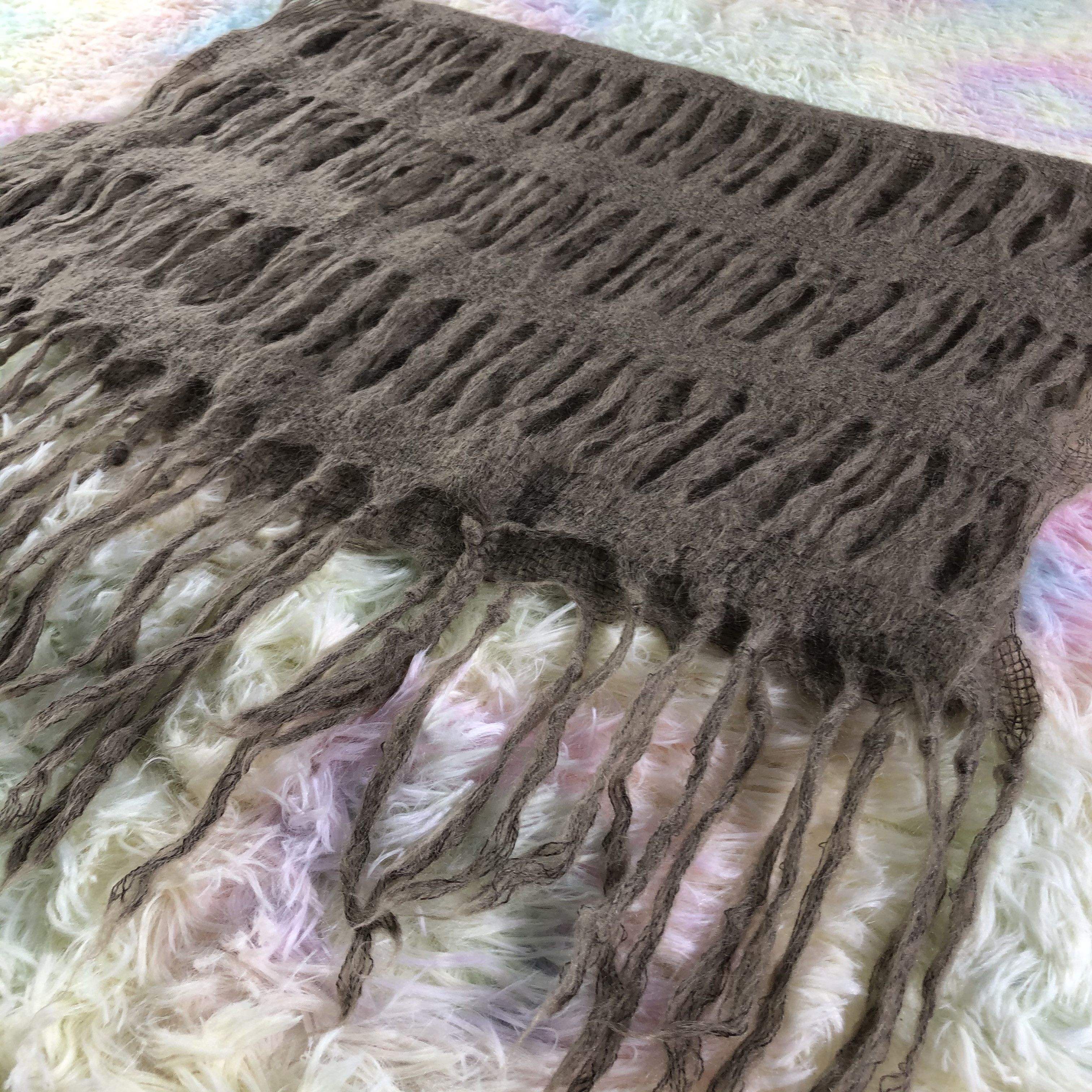 Vintage Mohair Scarf / Muffler / Neckwear - KM316 Size ONE SIZE - 3 Thumbnail