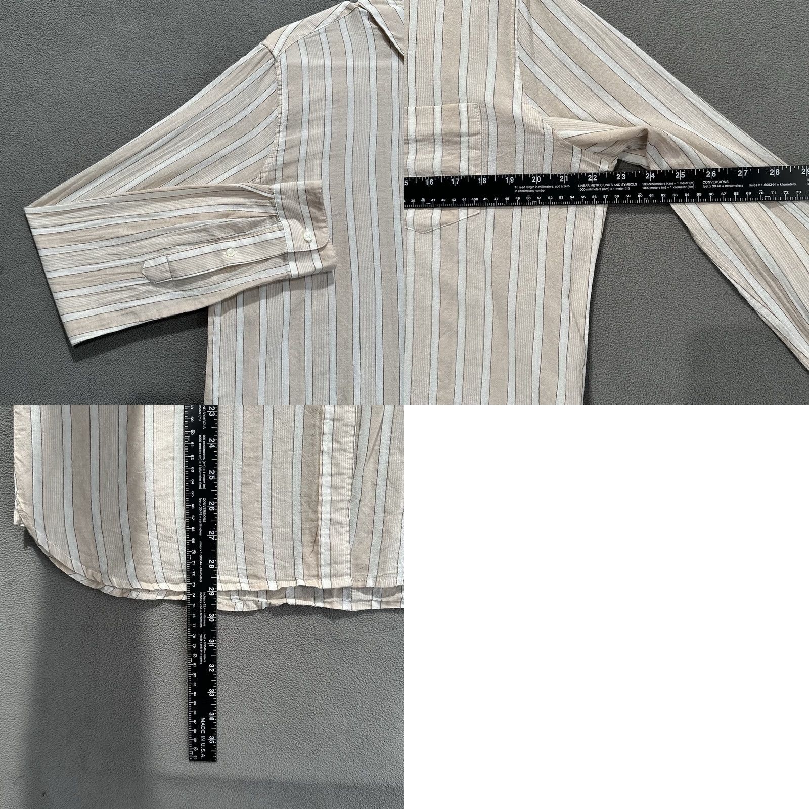 Paradise Trovata Shirt Women L Pink Stripe Oversized Button Up Size L / US 10 / IT 46 - 8 Thumbnail