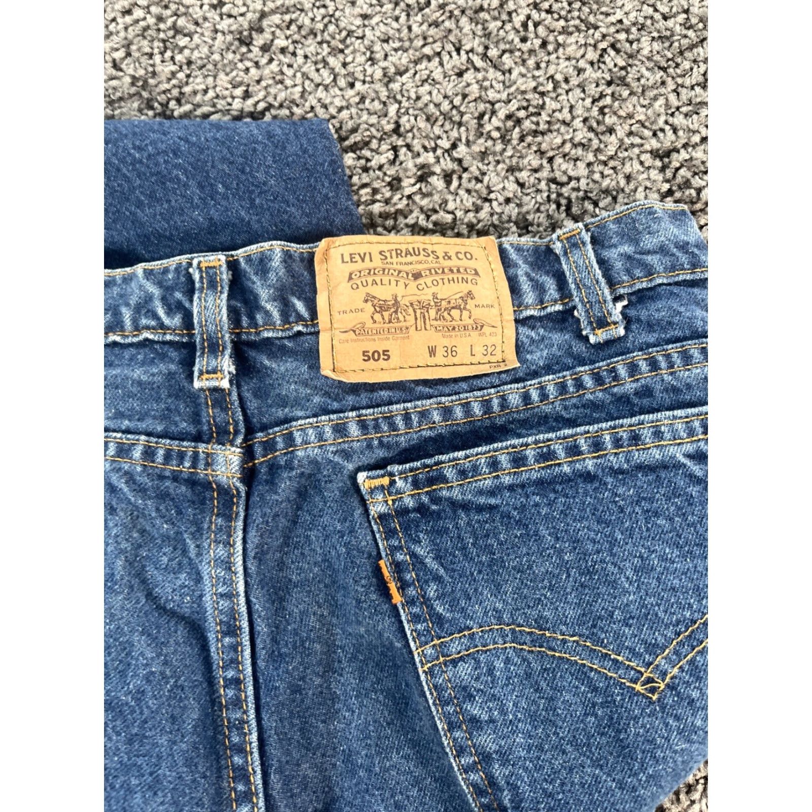 Levi's VTG Levi's 505 Jeans Men 34x31 Regular Classic 90s Grunge 5-Pocket Denim Blue Size US 34 / EU 50 - 6 Thumbnail