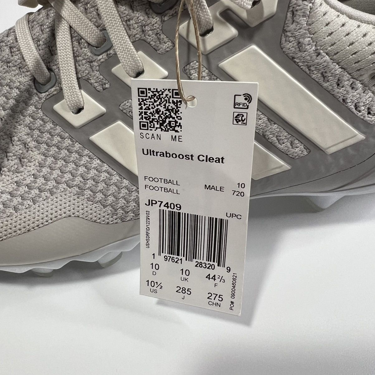 Adidas Adidas UltraBoost Footballs Cleats Talc Grey White Granite Size US 10.5 / EU 43-44 - 6 Thumbnail