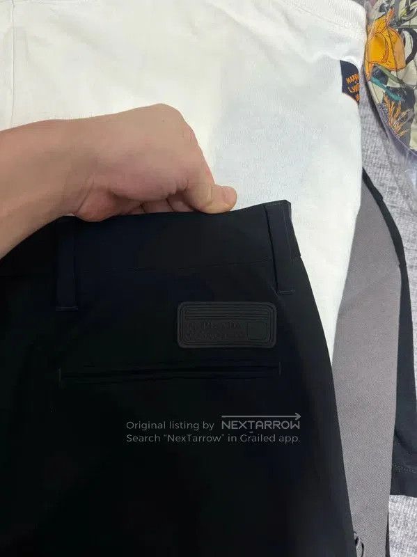Prada Prada Black Embroidered Logo Relaxed Pants. Size US 30 / EU 46 - 6 Thumbnail