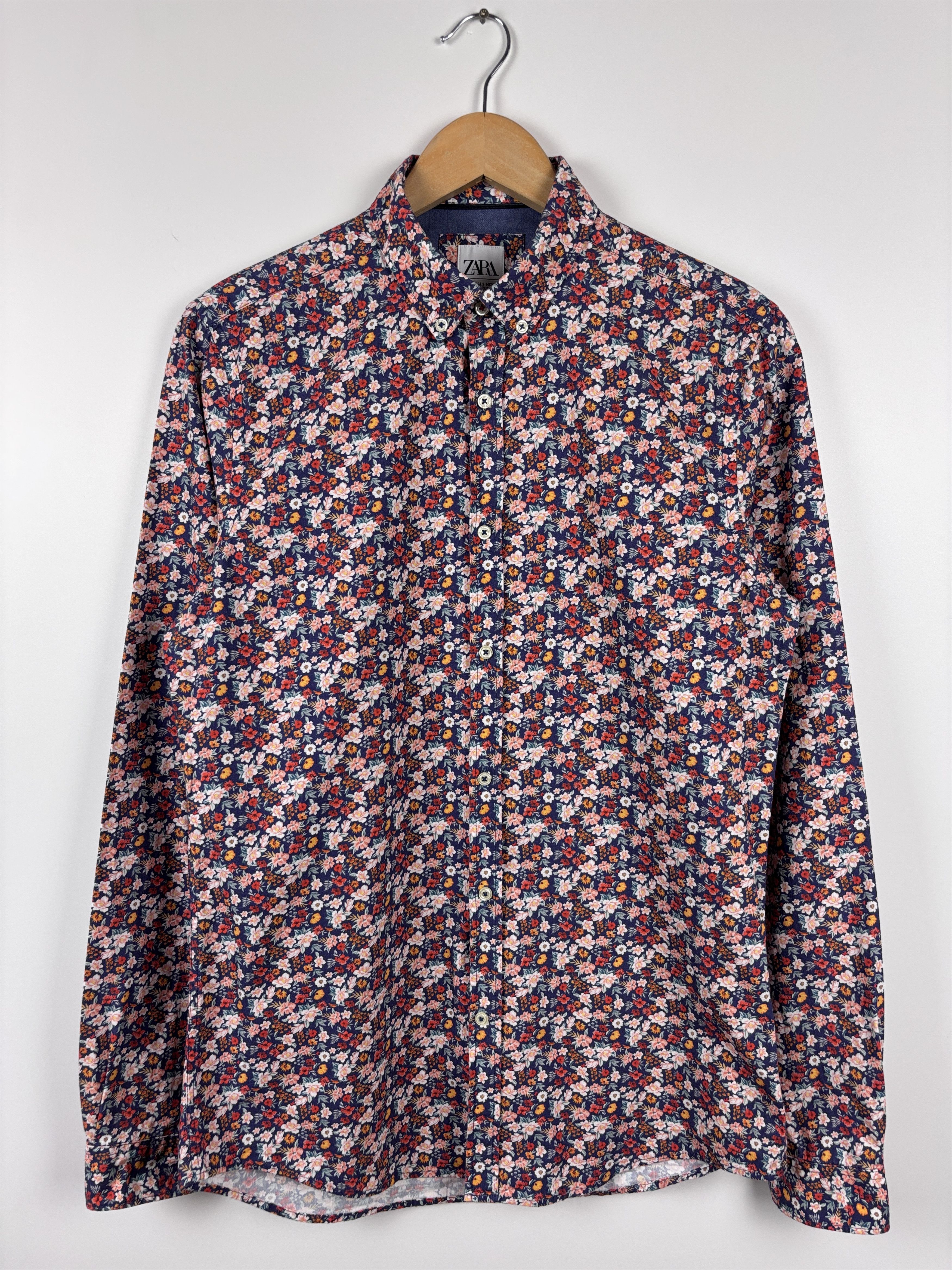 Zara ZARA Floral Button Down Shirt Slim Fit Multicolor Cotton S Size US S / EU 44-46 / 1 - 1 Thumbnail