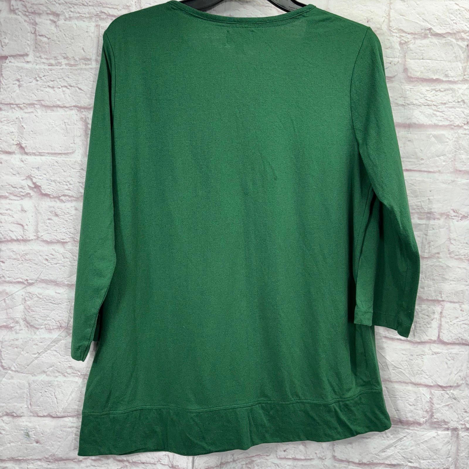 Other Kim Rogers Green Button-Up 3/4 Sleeve Cardigan Size Medium Size M / US 6-8 / IT 42-44 - 6 Thumbnail