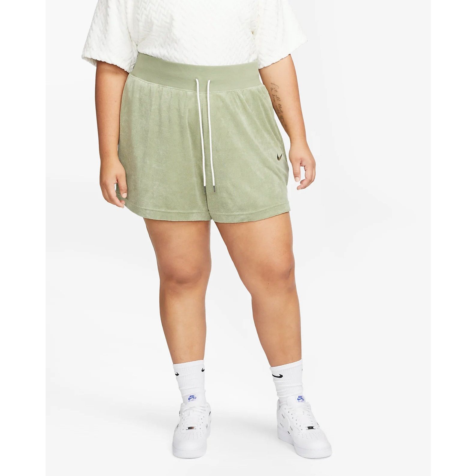 Nike Nike Sportswear Terry Shorts Women’s Plus Sz 1X (FB3137-386) Size 40" / US 18 - 1 Thumbnail