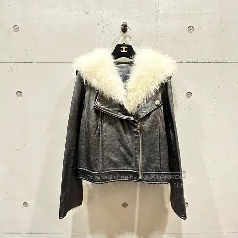 Chanel Chanel Hamburger series woollen leather jacket Size XXS / US 00 / IT 34 - 1 Thumbnail