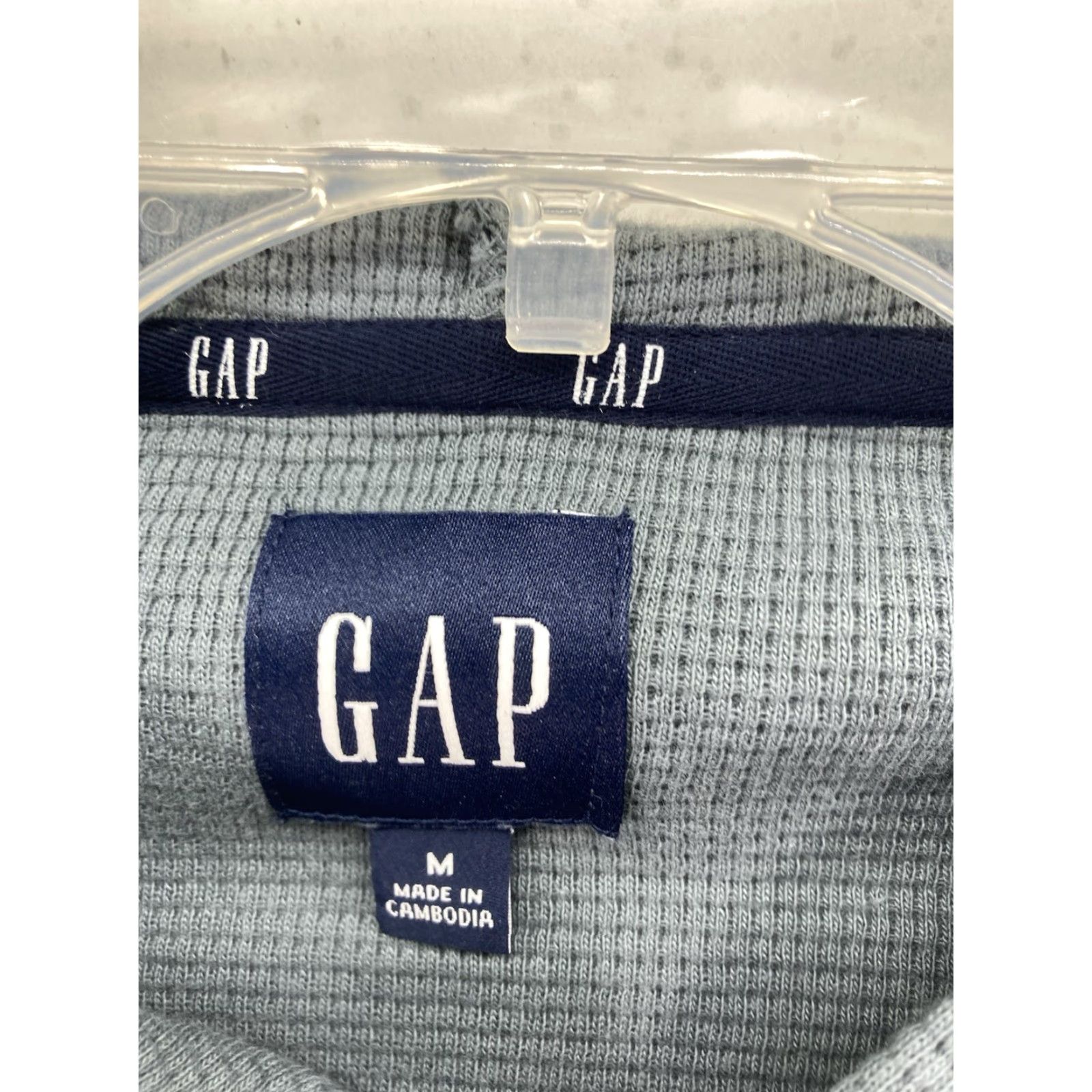 Gap Gap Waffle Henley Hoodie Shirt Men Medium Gray Long Sleeve Pullover Casual NWT Shirt Size US M / EU 48-50 / 2 - 7 Thumbnail