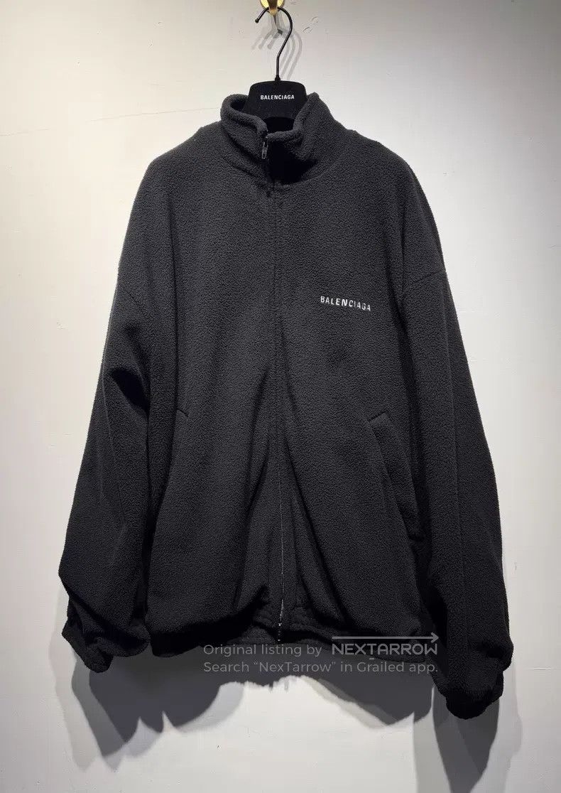 Balenciaga Balenciaga Black Fleece Jacket with Logo Size US M / EU 48-50 / 2 - 1 Thumbnail