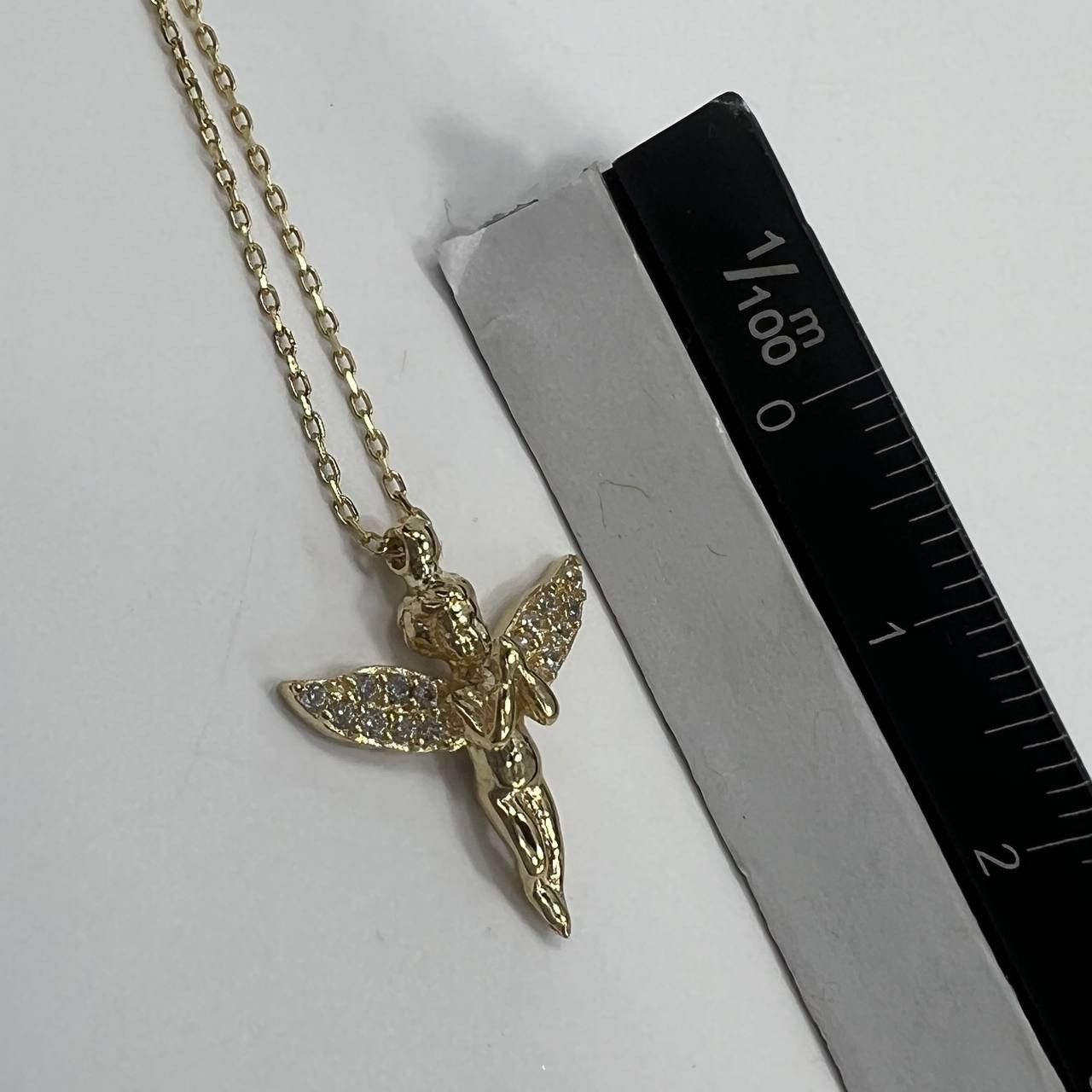 Other 14K Solid Gold Angel Pendant Necklace – Italian Design Size ONE SIZE - 7 Thumbnail