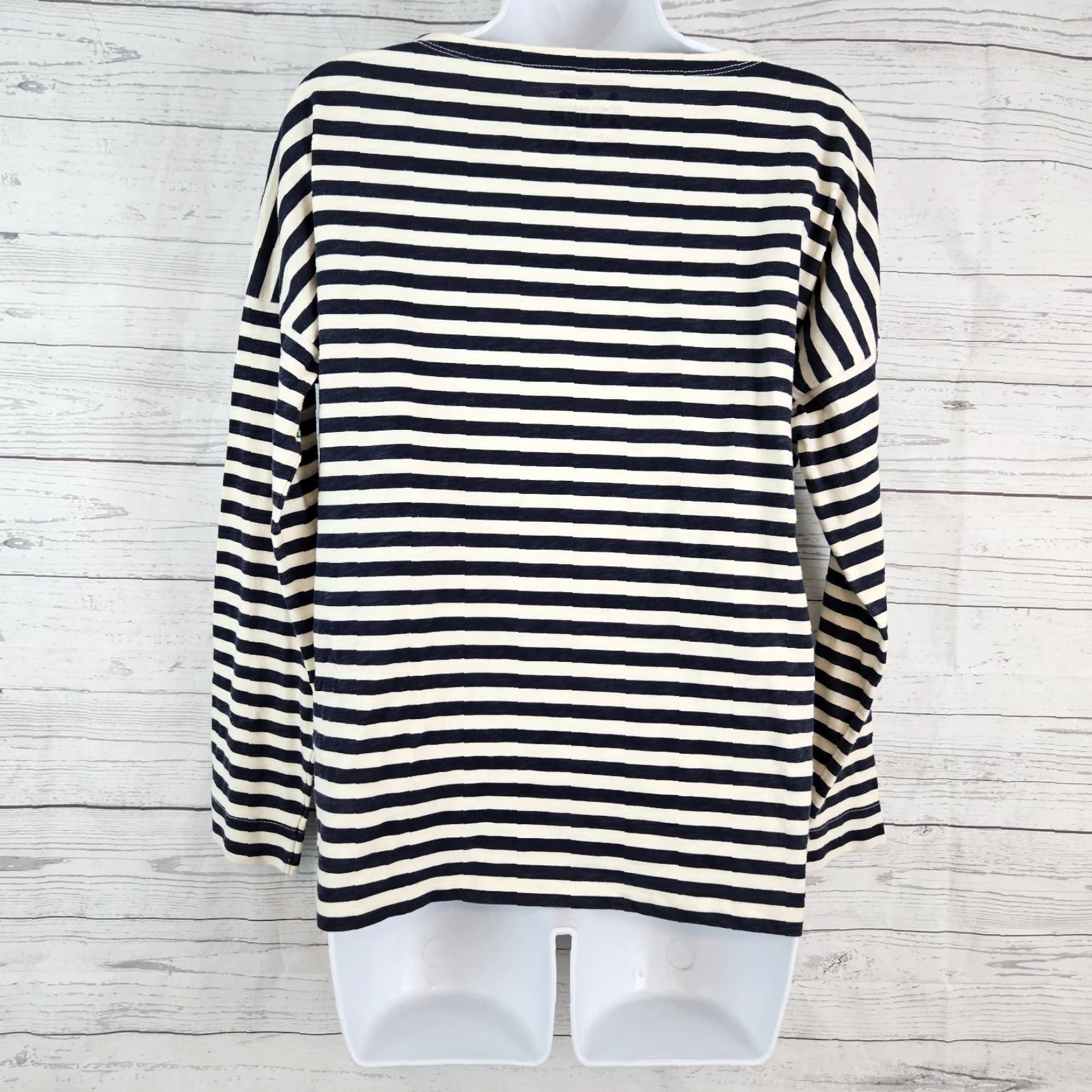 J.Crew Michael De Feo for J.Crew Womens Top Sz Small Blue Pink Stripe Long Sleeve Shirt Size S / US 4 / IT 40 - 3 Thumbnail