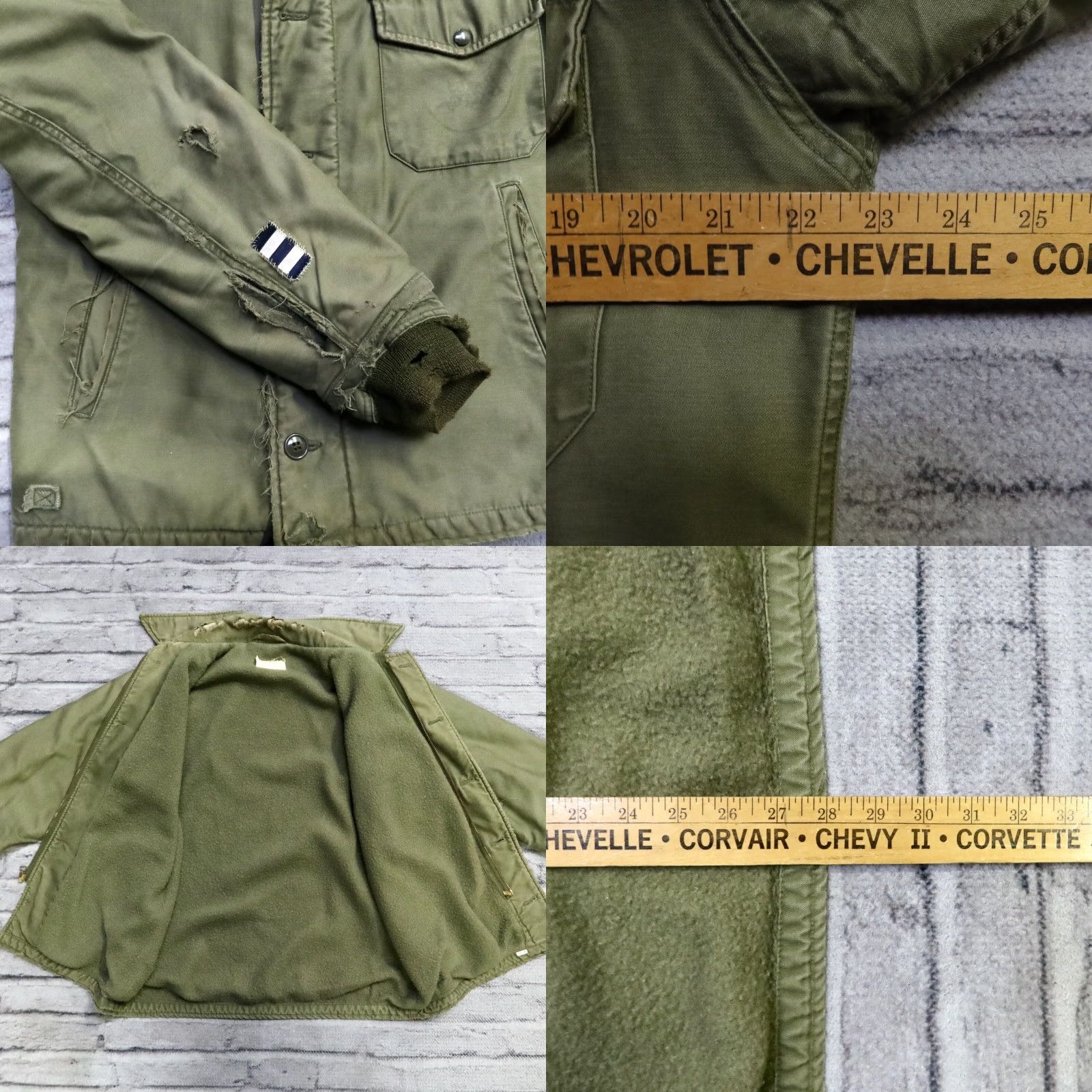Vintage VINTAGE US Navy USN A-2 Seabees NMCB 3 Deck Jacket Mens Jacket Medium Green Plaid 1940s 50s Size M Size US M / EU 48-50 / 2 - 9 Thumbnail
