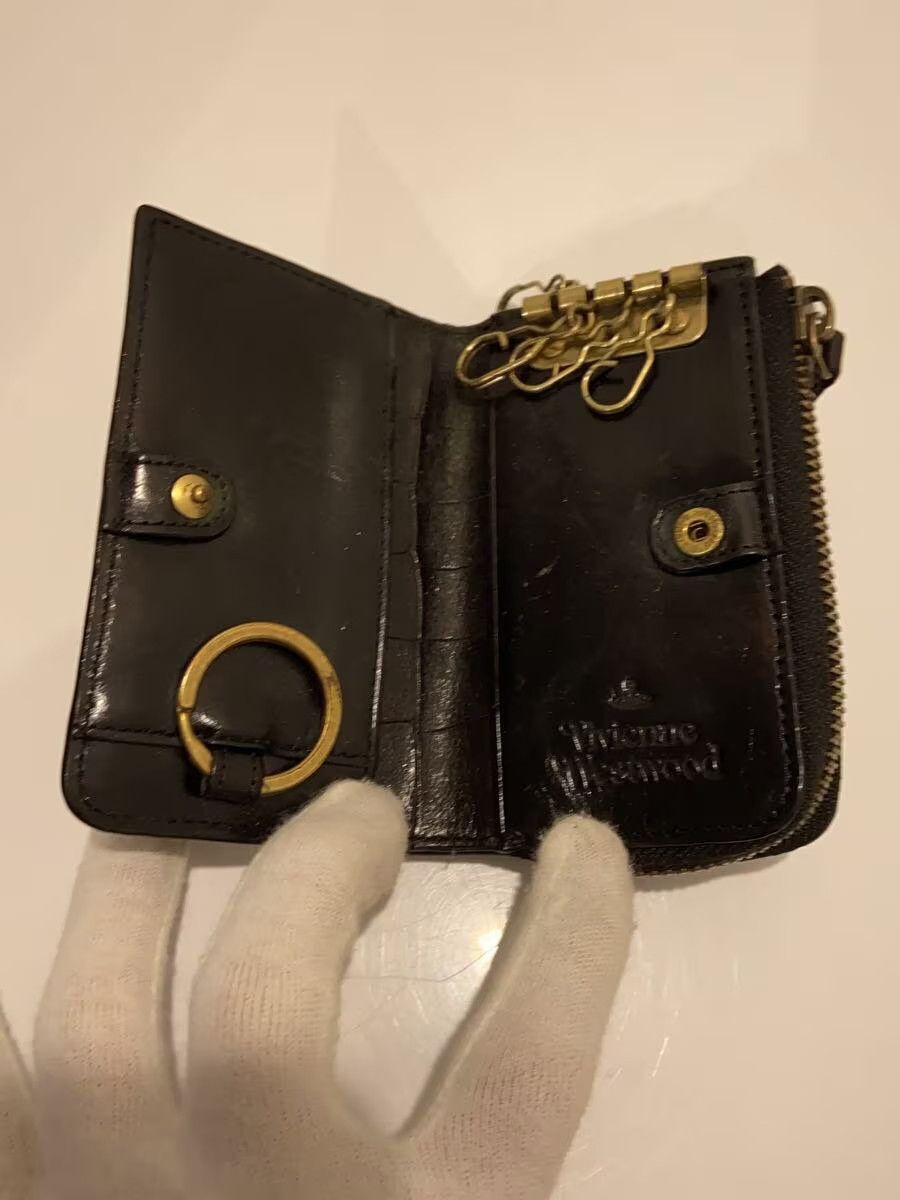 Vivienne Westwood Crocodile Embossed Leather Orb Wallet Size ONE SIZE - 3 Thumbnail