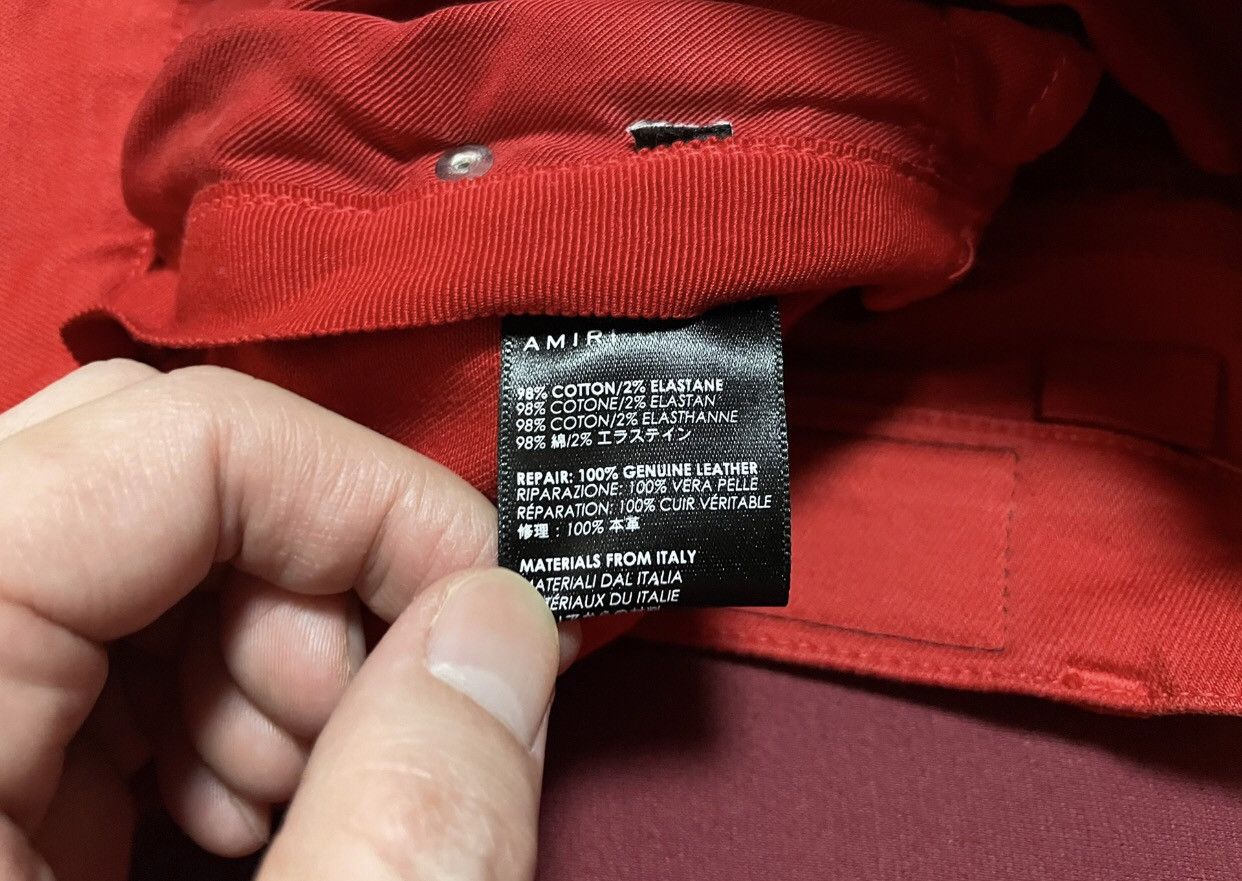 Amiri Amiri mx1 red patchwork jeans 2412-Nextarrow Size US 33 - 7 Thumbnail