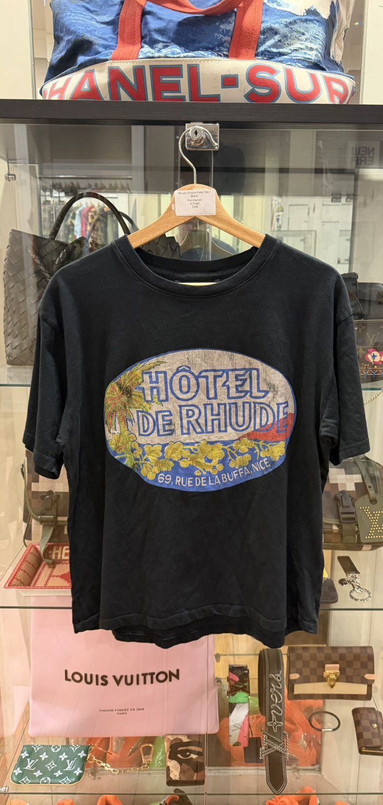 Rhude Rhune Dimora Hotel Tee - Black Size US XS / EU 42 / 0 - 1 Thumbnail
