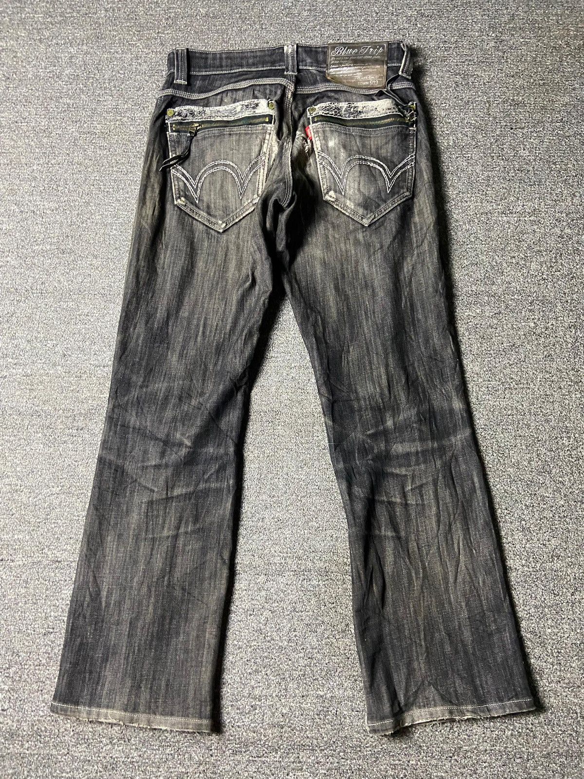 Edwin Edwin 503 x Blue Trip Distressed Ripped Jeans (159) Size US 32 / EU 48 - 2 Thumbnail