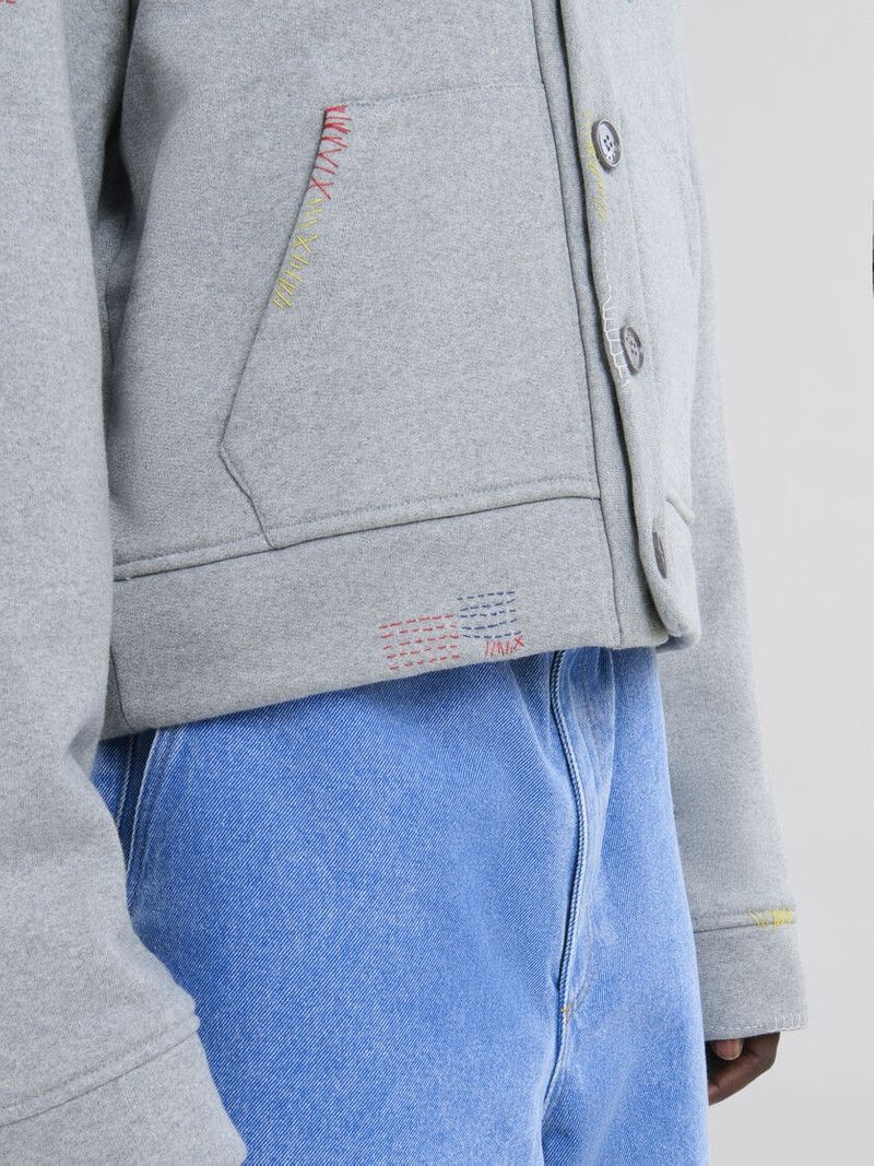 Marni o1f1d3z0326 Cottton Blend Sweatshirt Style Cardigan in Grey Size US L / EU 52-54 / 3 - 5 Thumbnail