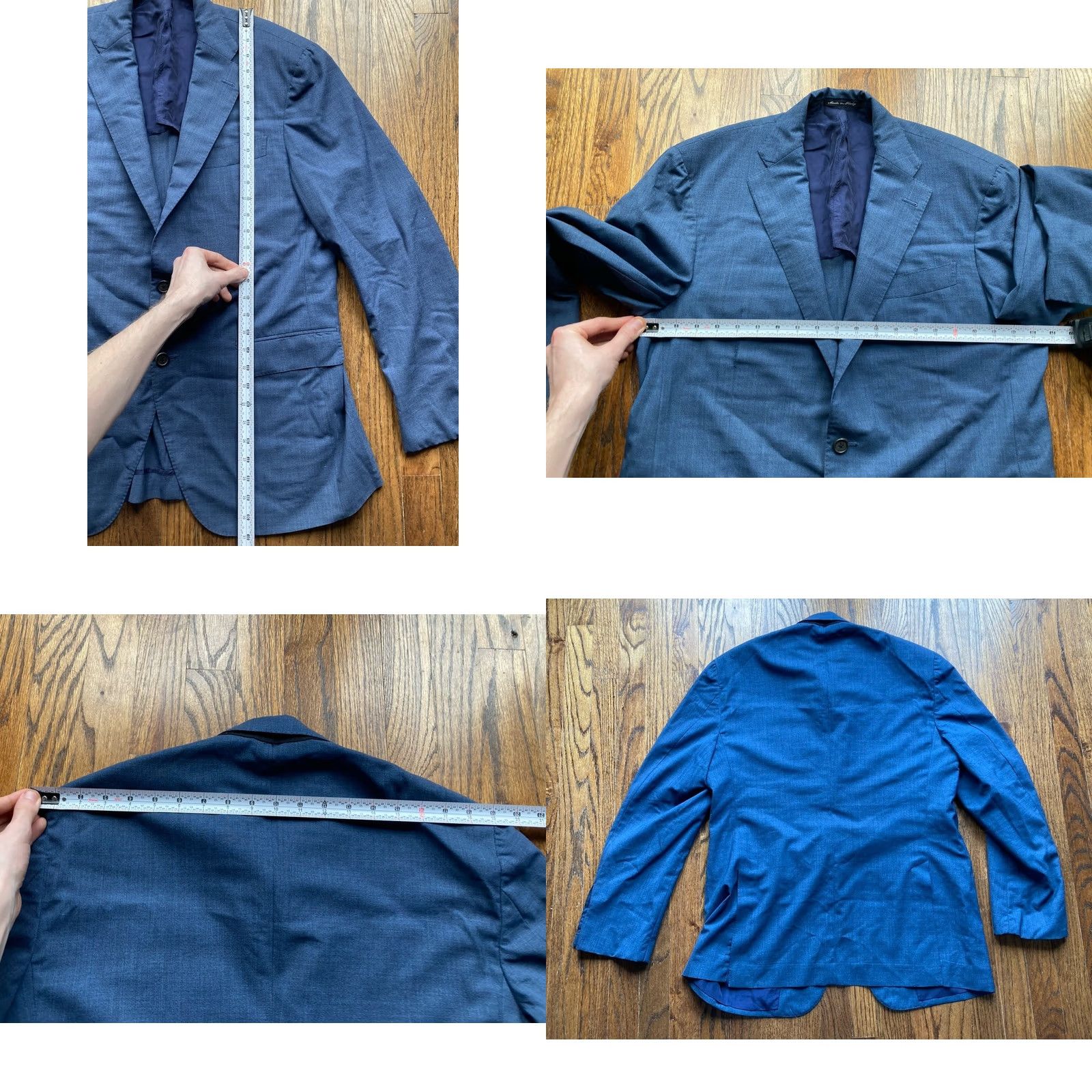 Sid Mashburn Sid Mashburn Blazer Mens 42 Wool Blue Unstructured Sports Coat 100% Wool Read 40R Made In Italy Size 42R - 8 Thumbnail