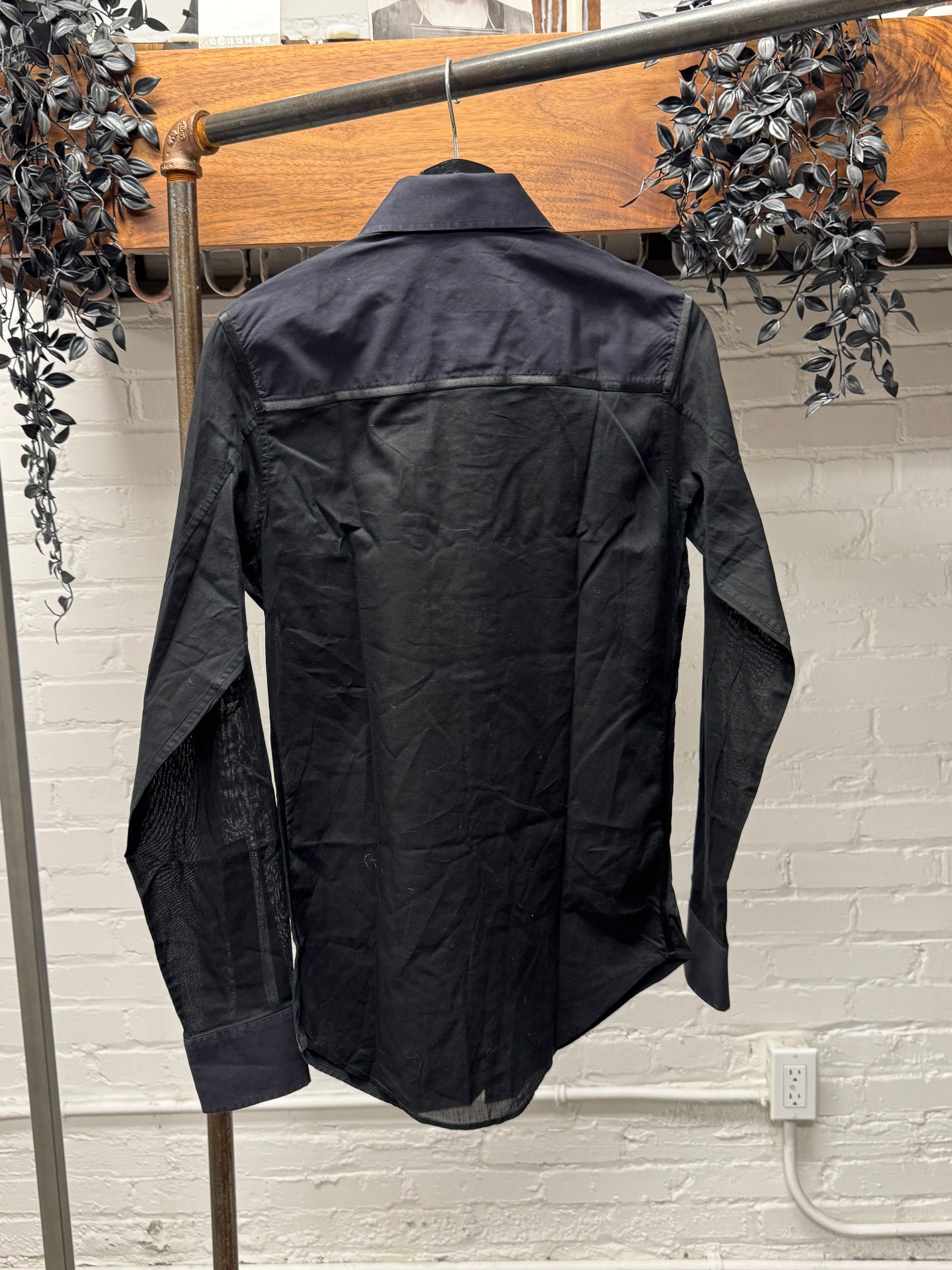 Saint Laurent Paris Yves Saint Laurent ‘Rive Gauche’ by Tom Ford Semi-Sheer ‘Tuxedo’ Dress Shirt Size US M / EU 48-50 / 2 - 4 Thumbnail