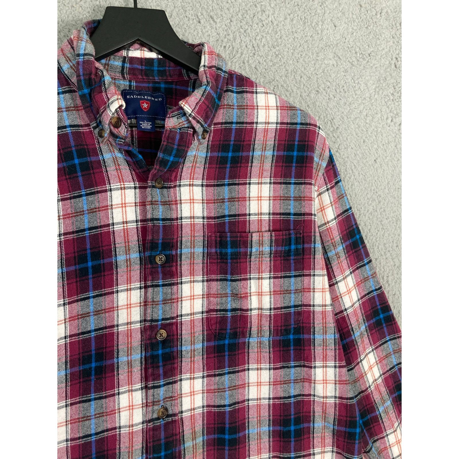 Saddlebred Saddlebred Mens Plaid Flannel Shirt Size L Size US L / EU 52-54 / 3 - 6 Thumbnail