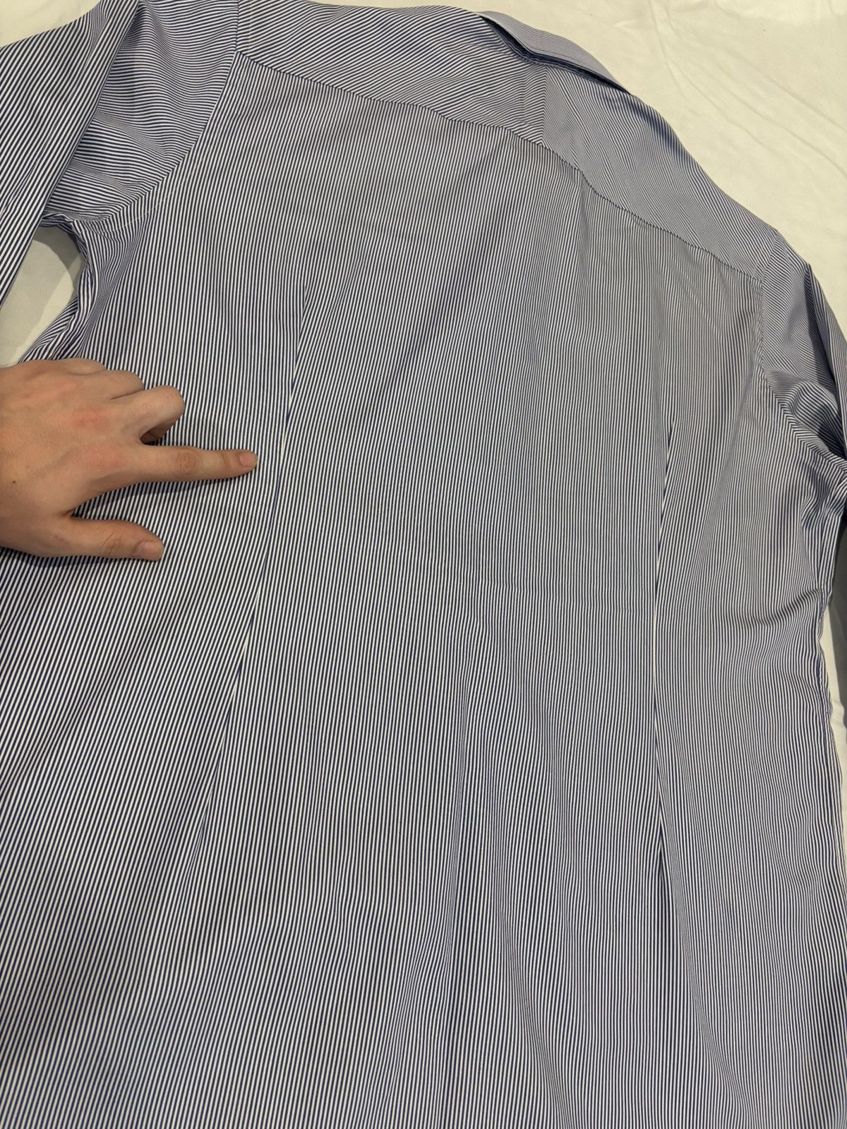 Eton Eton DnA Contemporary Striped White Men's Dress Shirt 46/18 Size US S / EU 44-46 / 1 - 2 Thumbnail