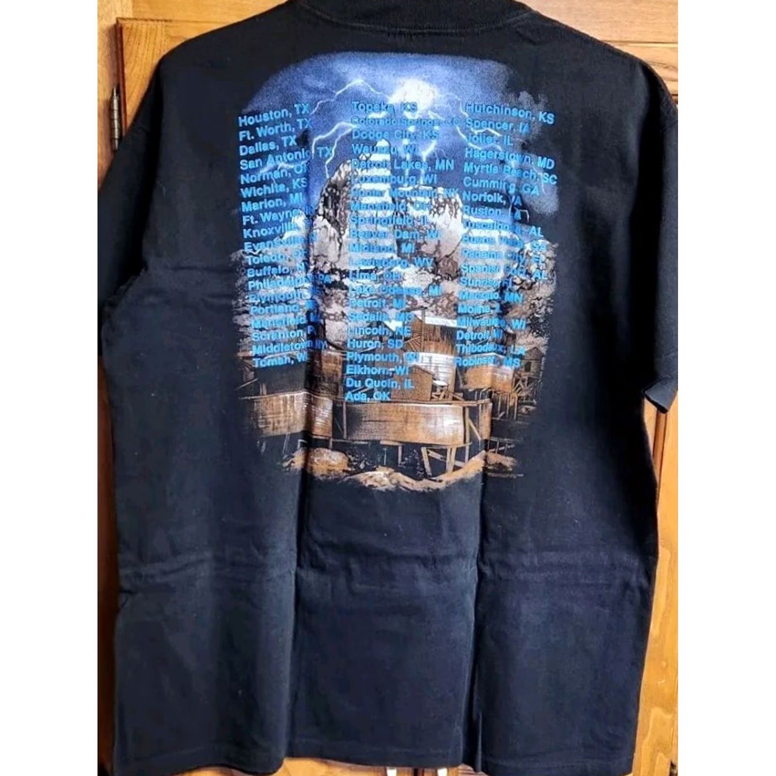 Vintage LITTLE TEXAS Band Concert Mens Shirt T Shirt VTG Tennessee River Gold Black 1990s Retro Graphic Print Short Sleeve Size L Mens Size US L / EU 52-54 / 3 - 6 Thumbnail