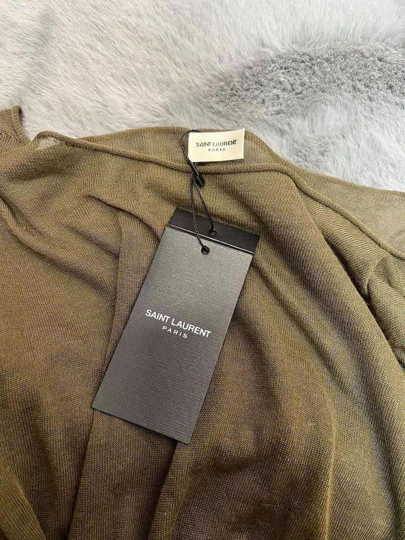 Yves Saint Laurent Saint LaruentBrown-green wool-blend translucent undershirt Size US M / EU 48-50 / 2 - 3 Thumbnail
