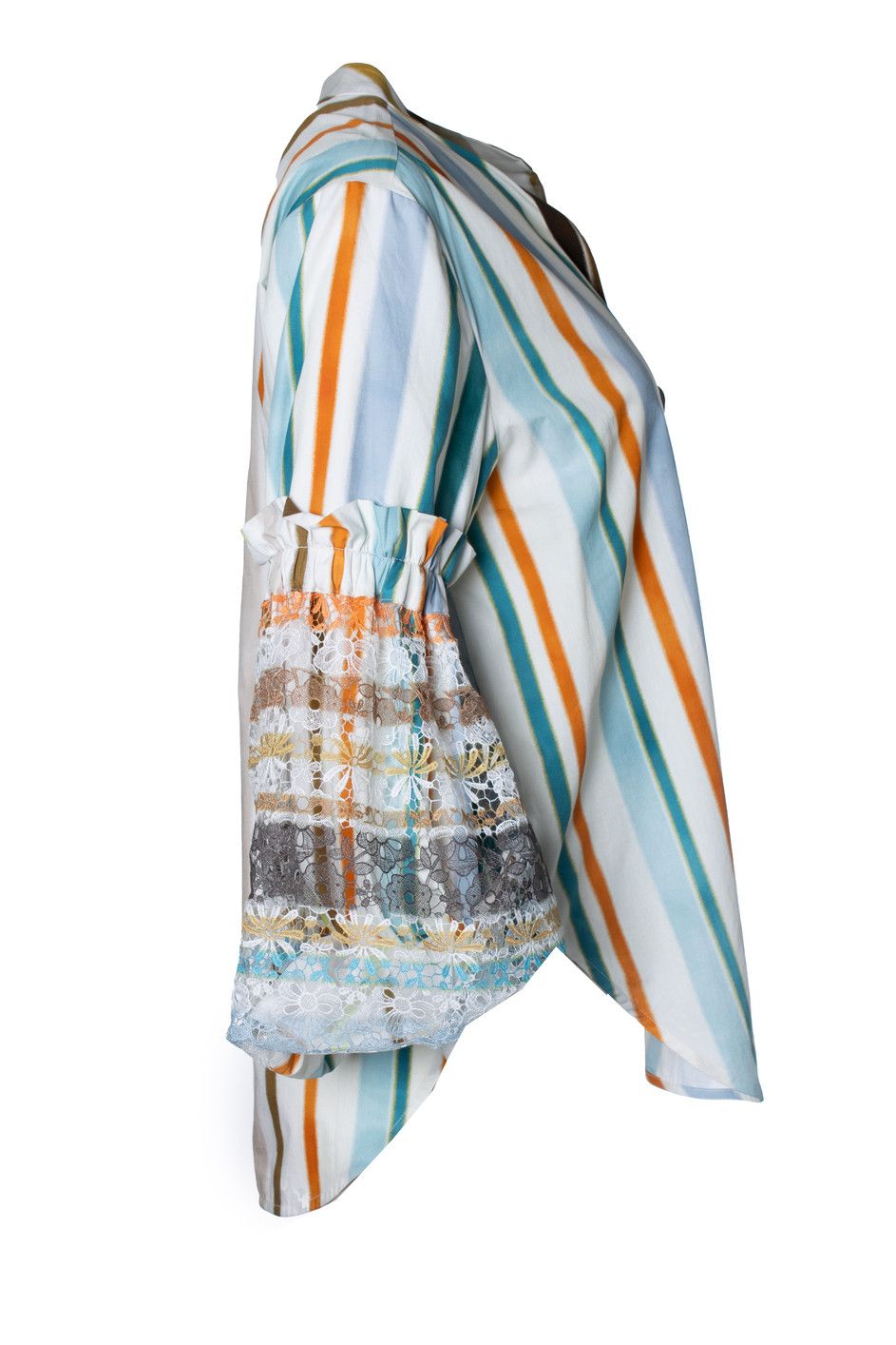 Other Silvia Tcherassi, Nuru striped puff-sleeve blouse Size M / US 6-8 / IT 42-44 - 4 Thumbnail