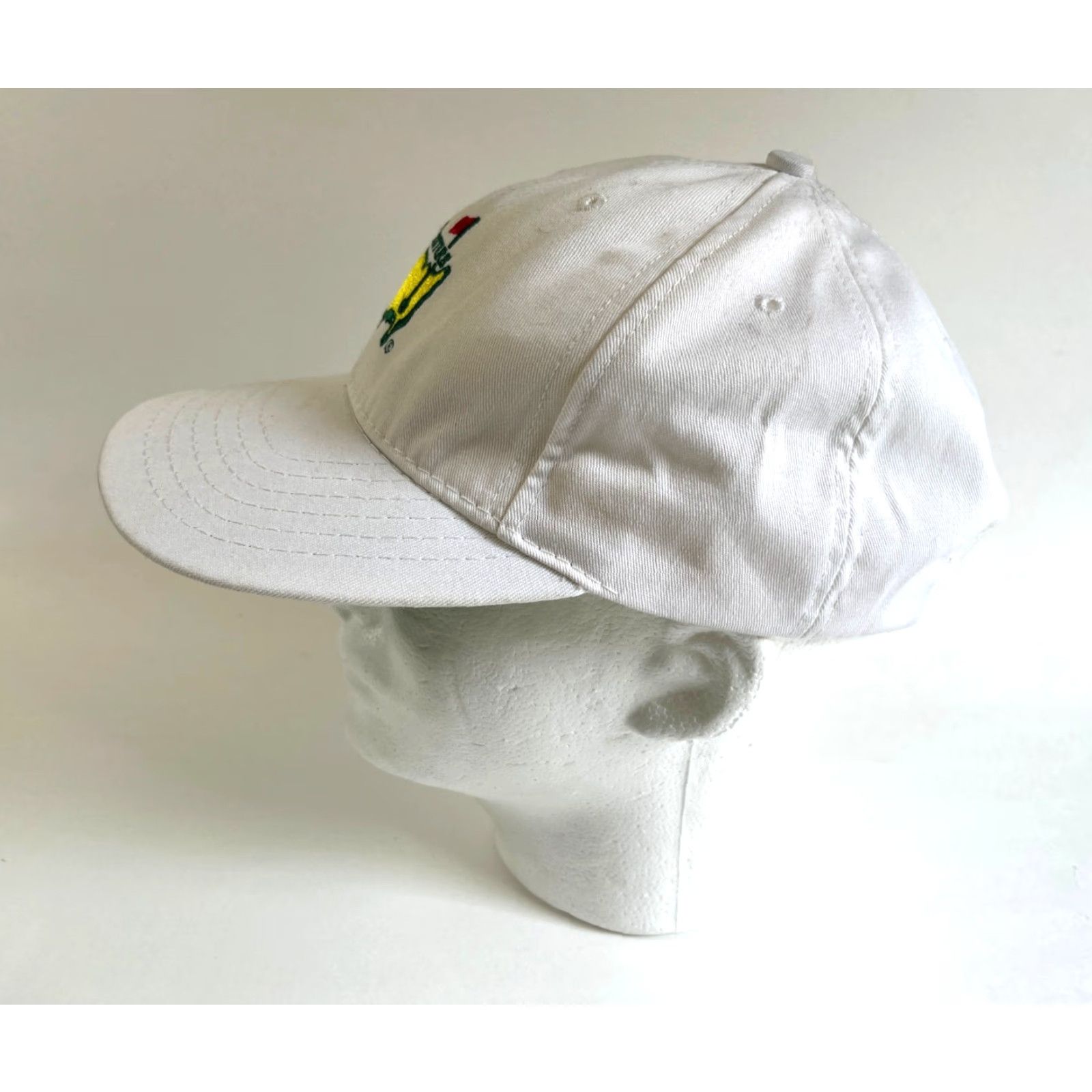 American Needle VINTAGE American Needle Masters Golf Hat - Strapback, White, One Size, Adjustable, Cotton Canvas, Mens, 90s, NOS, Made in USA Size ONE SIZE - 5 Thumbnail