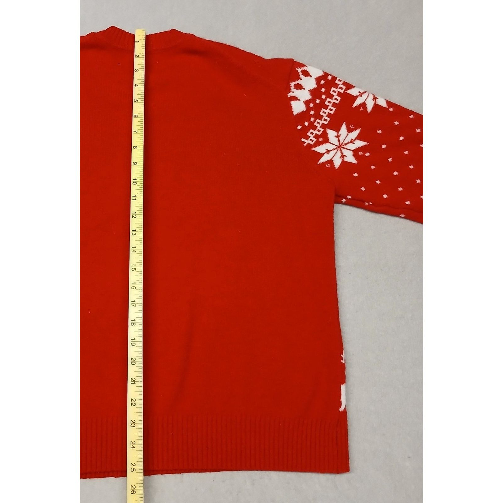 Other Unbranded (No Size) Red Knitted Crew Neck Ugly Sweater Size M / US 6-8 / IT 42-44 - 5 Thumbnail