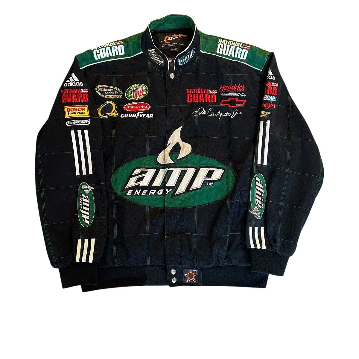 Vintage Dale Earnhardt Jr AMP Energy nascar button jacket