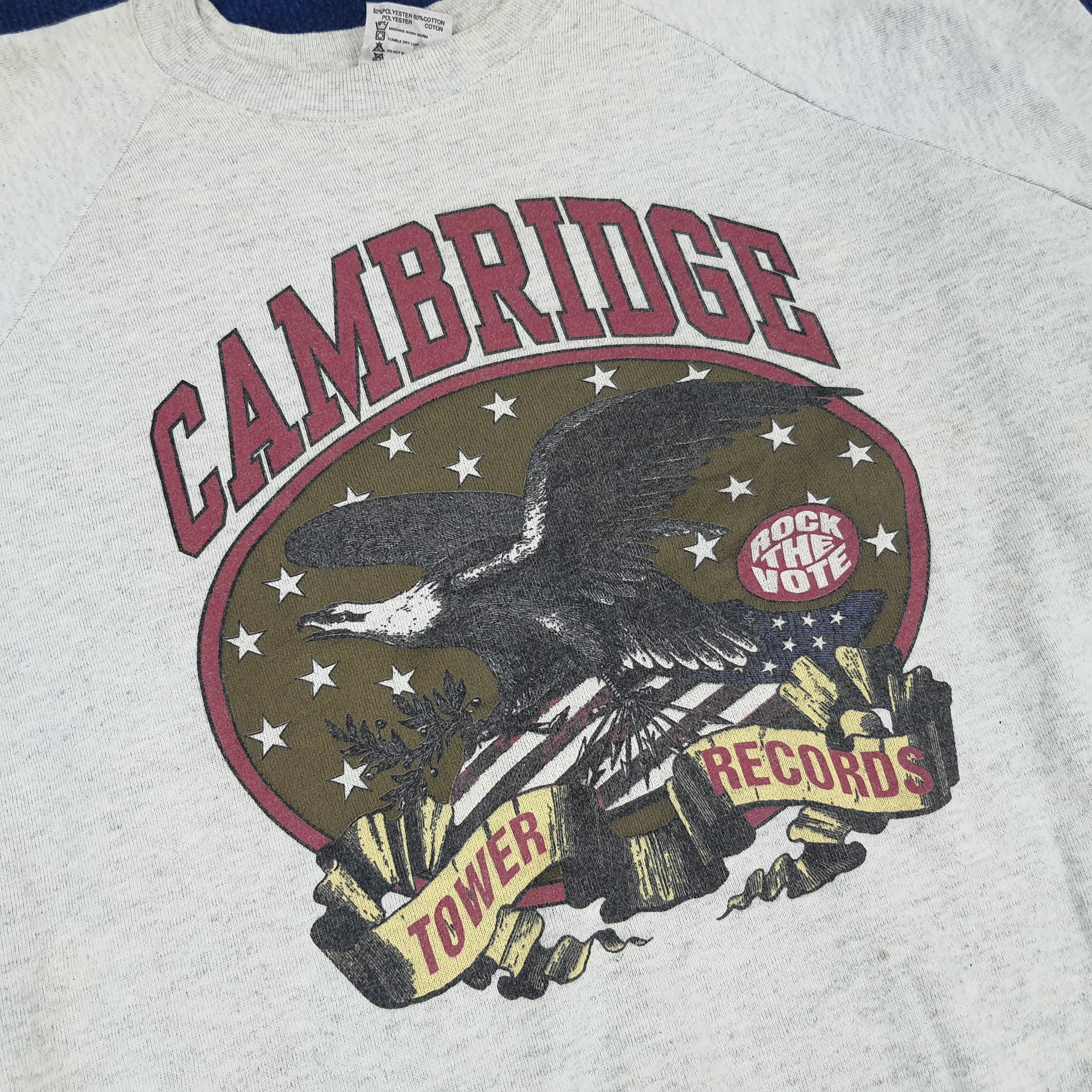 Vintage Vintage CAMBRIDGE Rock Tower Records Sweatshirt Size US L / EU 52-54 / 3 - 2 Thumbnail