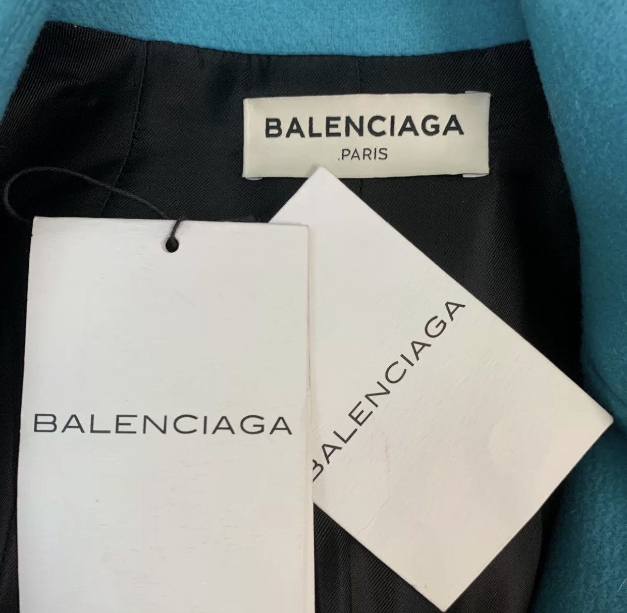 Balenciaga BALENCIAGA AW14 Lake Blue Heavy Industry Wool Coat2412- Size US M / EU 48-50 / 2 - 3 Thumbnail