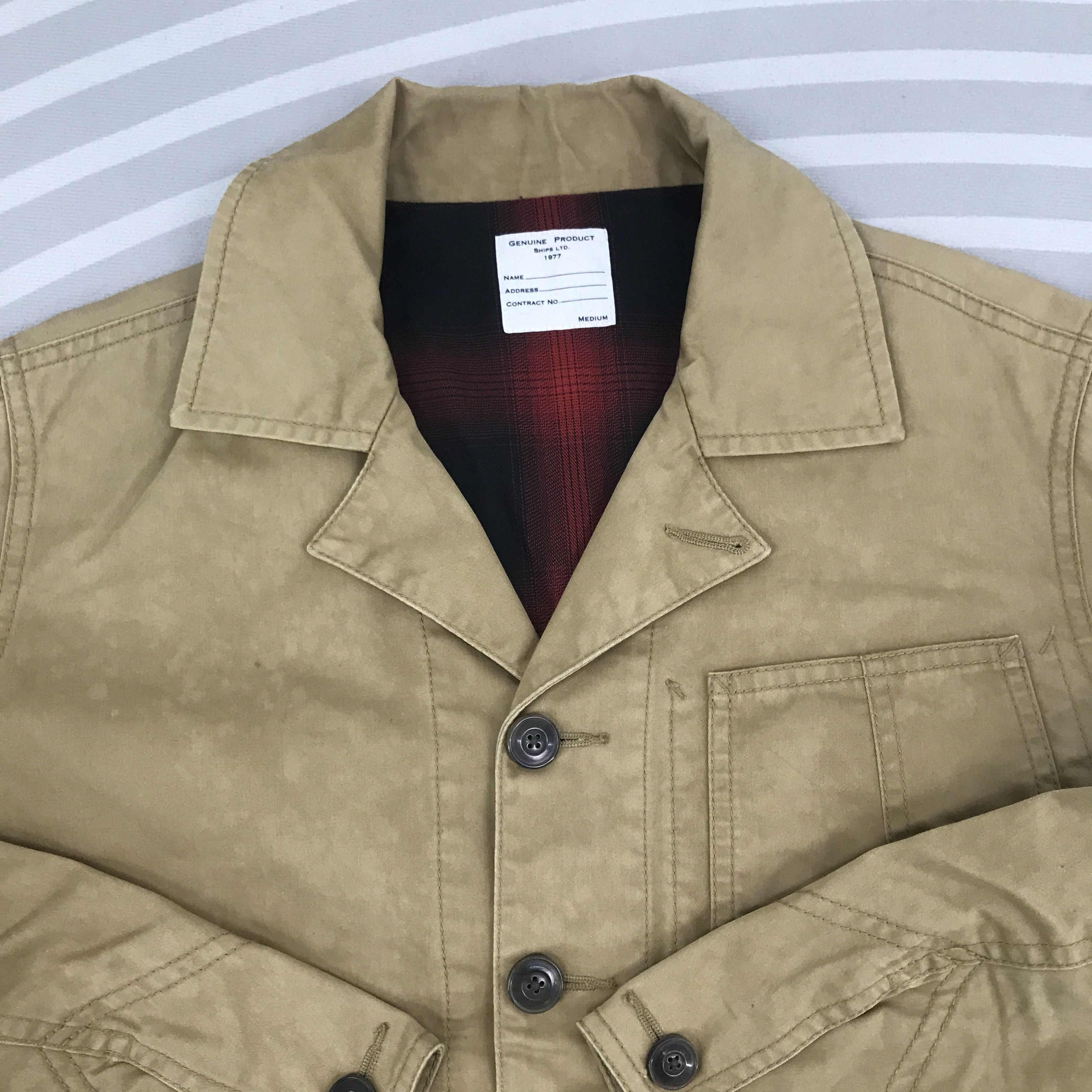 Japanese Brand × SHIPS × Vintage Vintage ships Japan style design Brown Button jacket Size US L / EU 52-54 / 3 - 8 Thumbnail