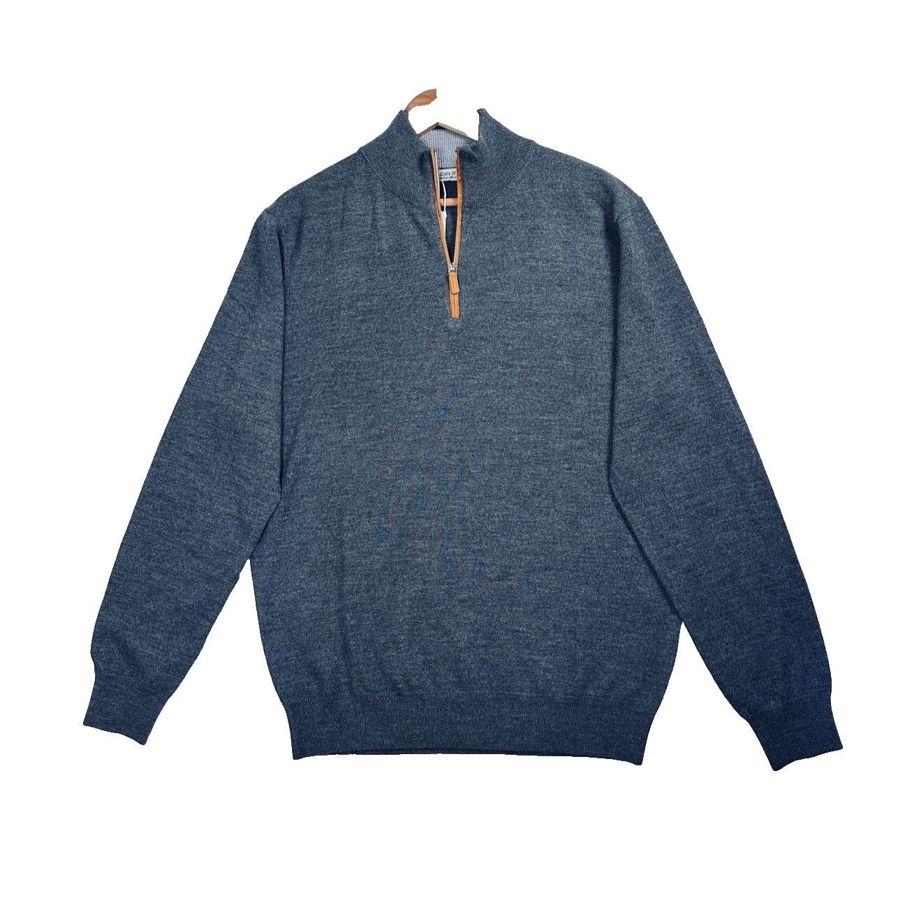 Other Collars & Co Australian Merino Wool Quarter Zip Sweater Gray Size US L / EU 52-54 / 3 - 3 Thumbnail