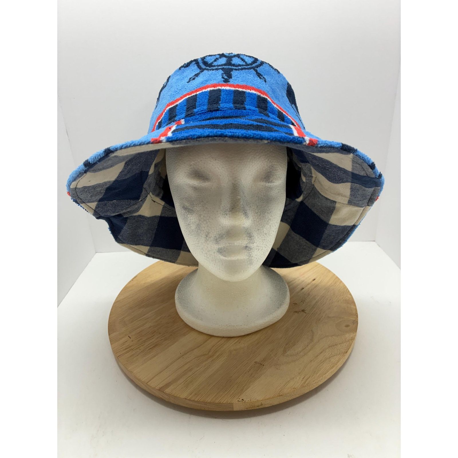Other Upcycled Bucket Hat, Nautical Summer Hat, Soft, Packable, Size ONE SIZE - 4 Thumbnail