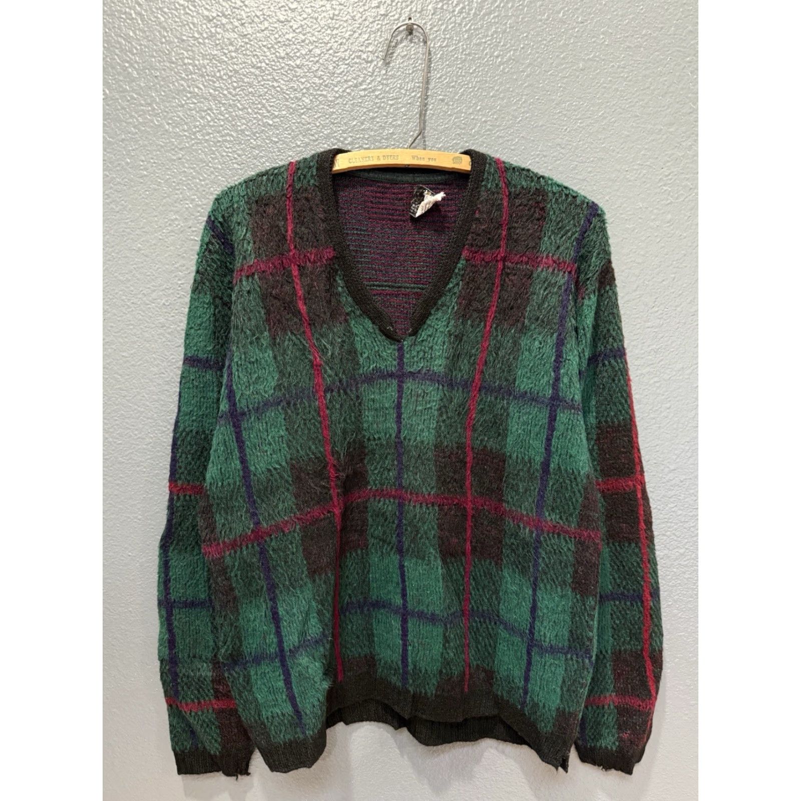Vintage VINTAGE Campus Mohair Plaid Sweater N Neck Mens L USA Made Size US L / EU 52-54 / 3 - 3 Thumbnail