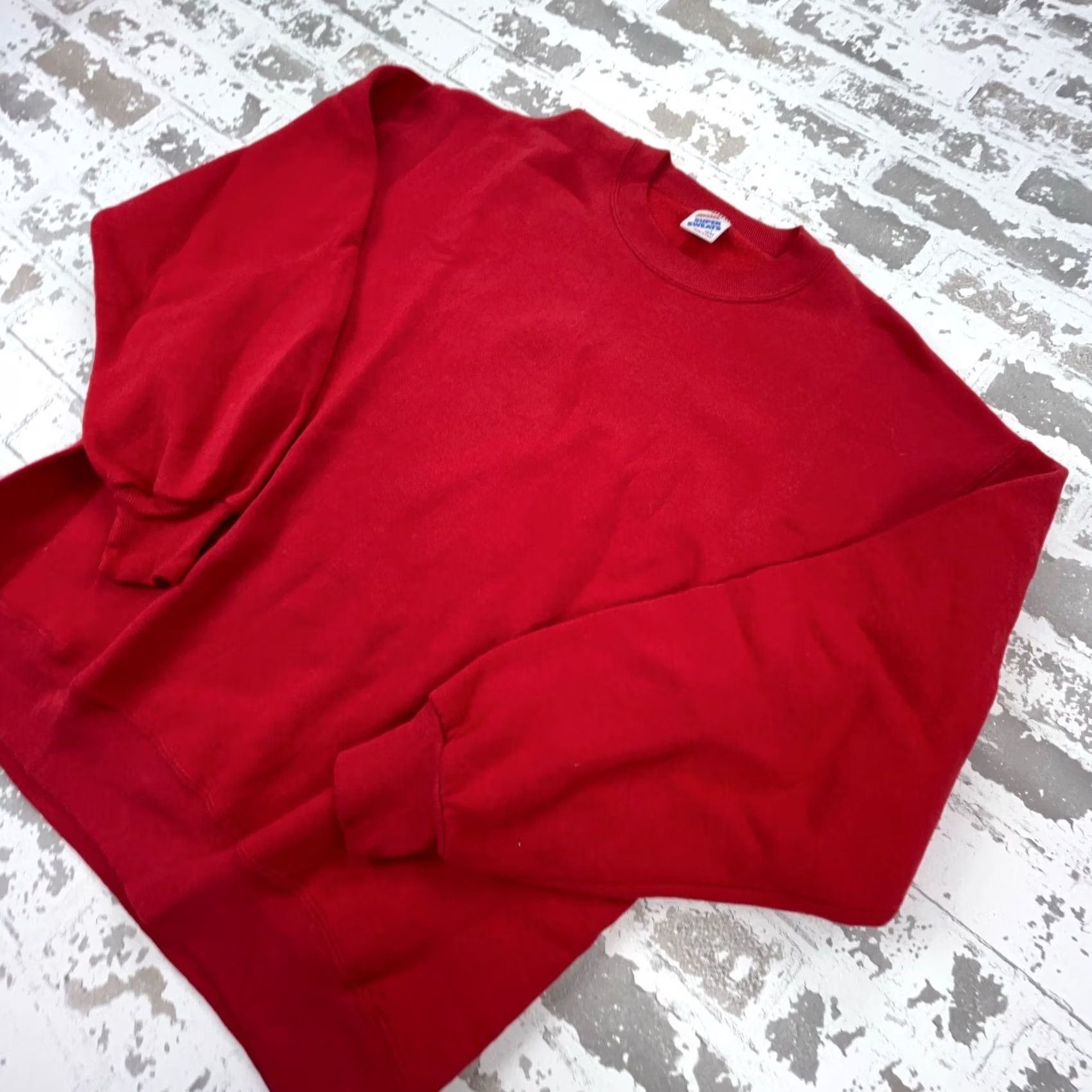 Jerzees VINTAGE JERZEES Sweatshirt Men Large Red Crew Neck Sweater 90s Y2K 50/50 Plain USA Size US L / EU 52-54 / 3 - 3 Thumbnail