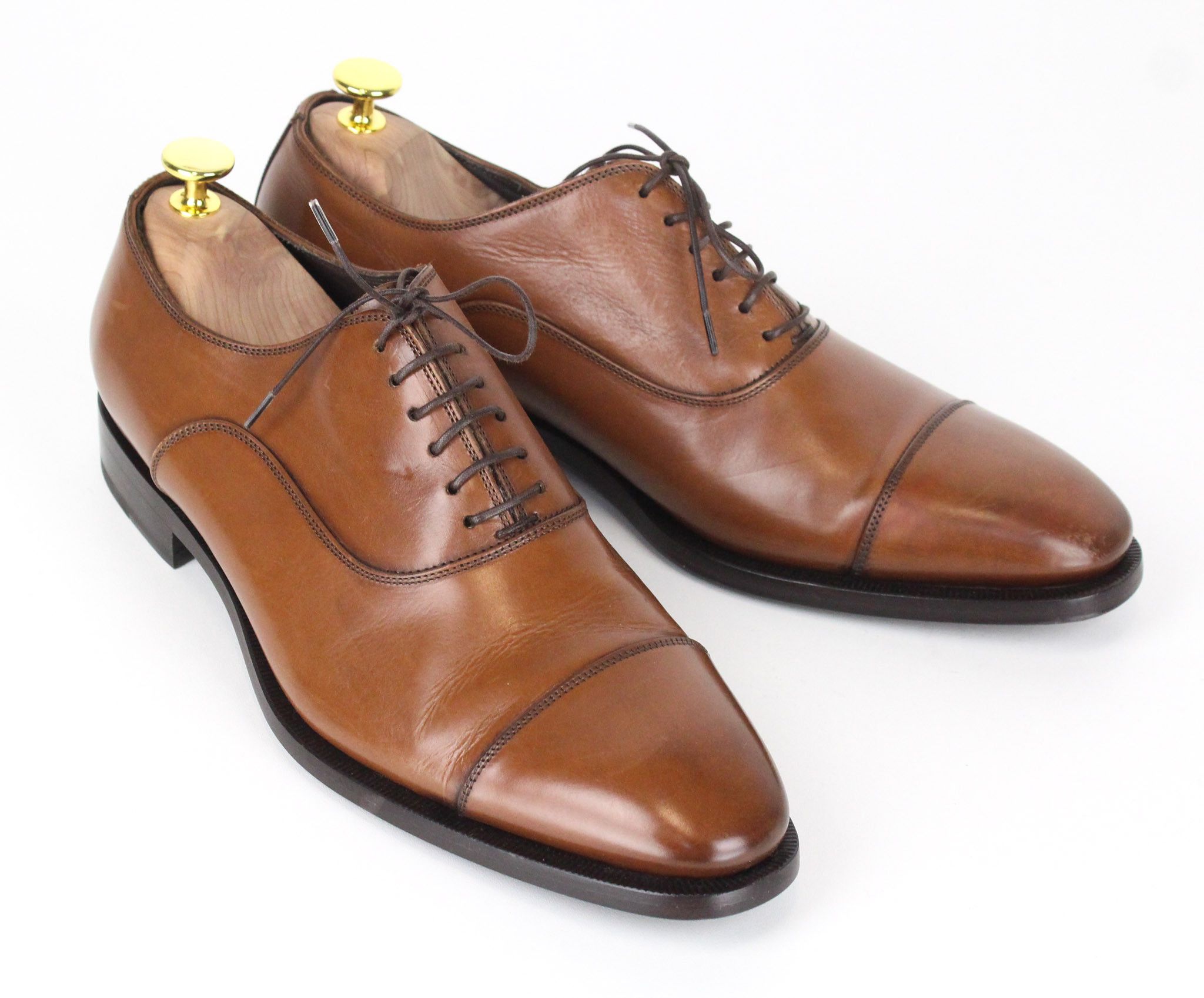 Suitsupply EU42 Brown Leather Laced Low-Top 72345 Size US 9 / EU 42 - 1 Thumbnail