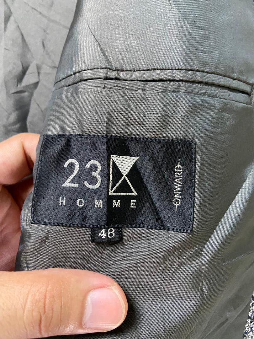 Japanese Brand 23K Homme Tweed Wool Single Breasted Blazer (198) Size US XS / EU 42 / 0 - 3 Thumbnail