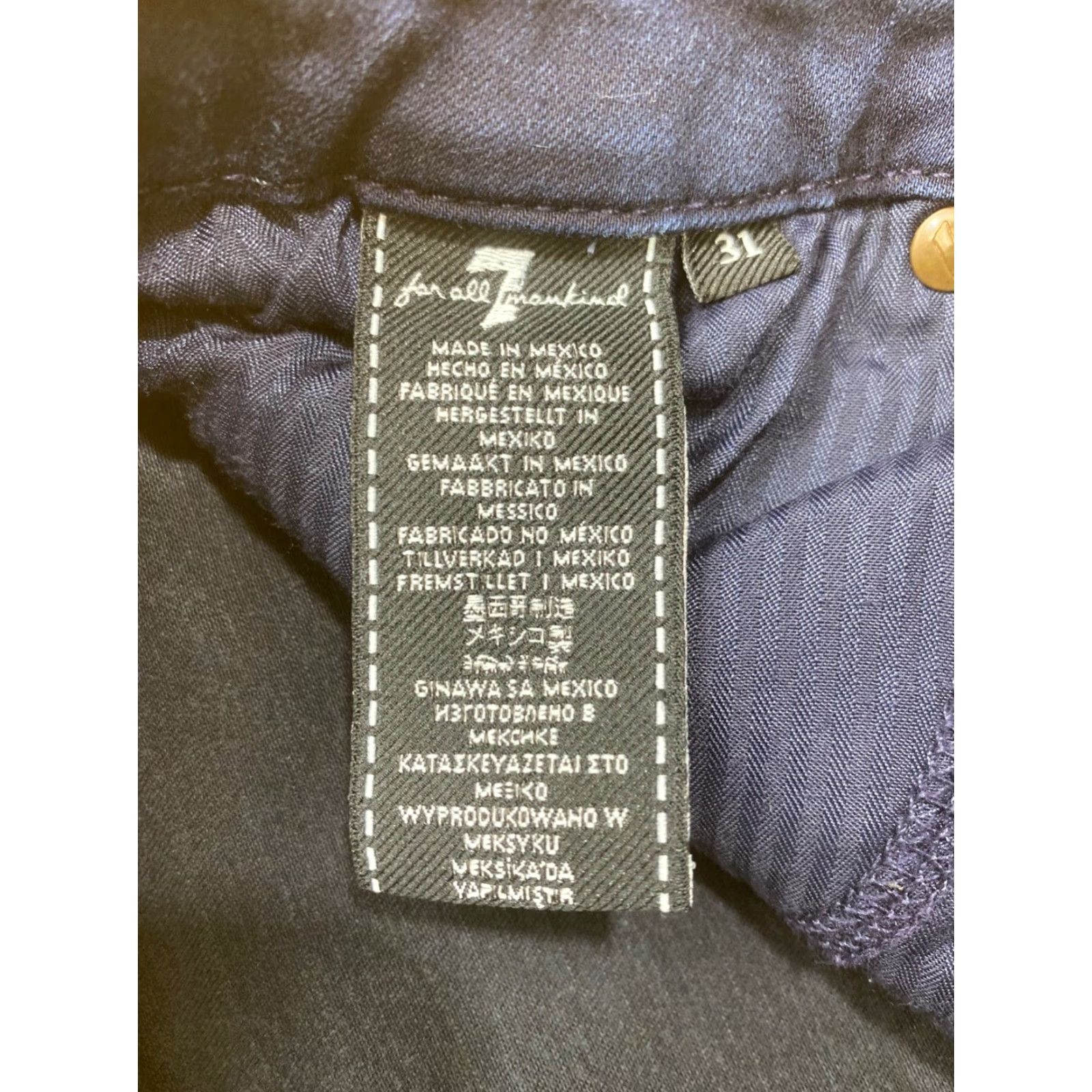 7 For All Mankind 7 for all Mankind Jeans Skinny Womens 31 Blue Casual Ankle Stretch #8059 Size 24" / US 00 / IT 34 - 6 Thumbnail