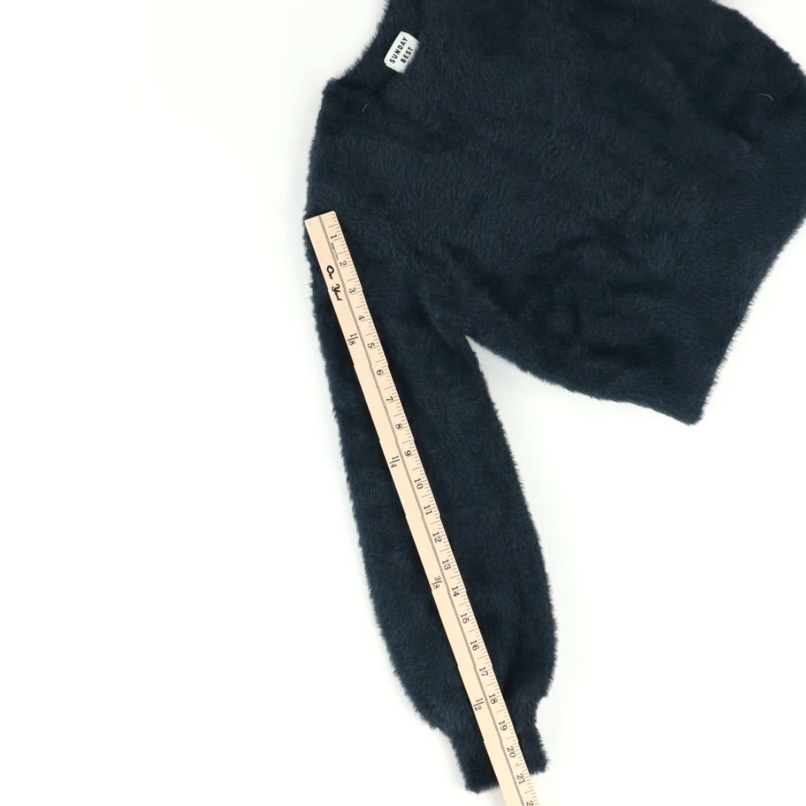 Aritzia Aritzia Sunday Best 100% Nylon Kitten Crop Sweater Navy Blue Women's S Shirt Womens Small Blue 90s? Size S / US 4 / IT 40 - 3 Thumbnail