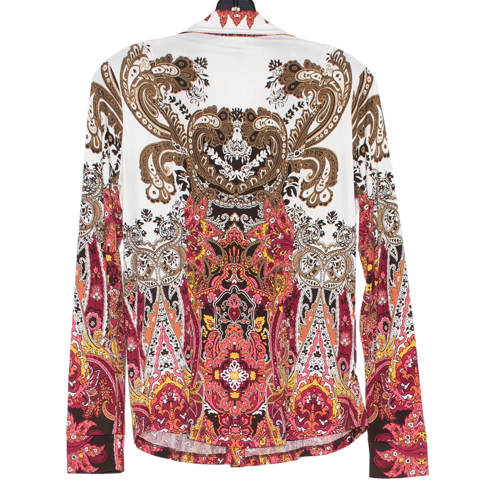 Other Cache Paisley Button Up Top Slinky Stretch Long Sleeve Small Size S / US 4 / IT 40 - 3 Thumbnail
