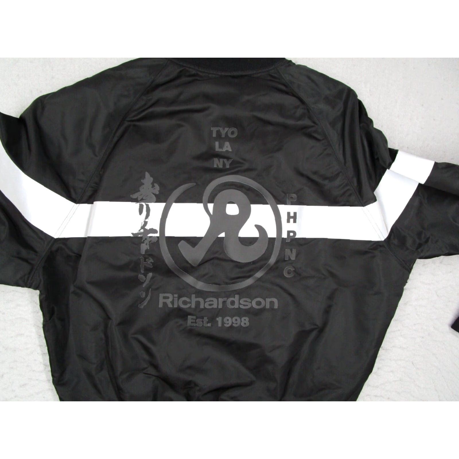 Vintage Richardson Bomber Jacket Mens Small Black 3M Satin Full Zip NY LA Tokyo Graphic Mens Size US S / EU 44-46 / 1 - 6 Thumbnail