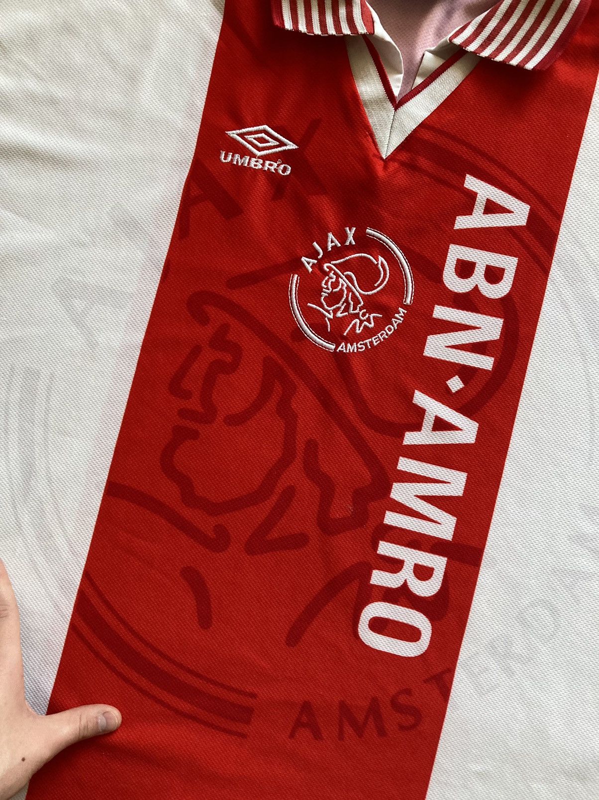 Umbro × Vintage Vintage rare 95/96 ajax Amsterdam soccer football Jersey XL Size US XL / EU 56 / 4 - 7 Thumbnail