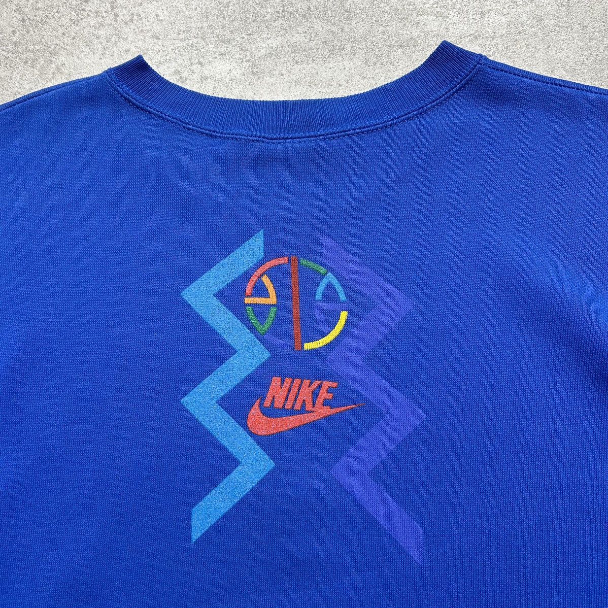 Nike × Vintage VTG 90s NIKE URBAN JUNGLE GYM SWEATSHIRT BLUE Size US L / EU 52-54 / 3 - 3 Thumbnail