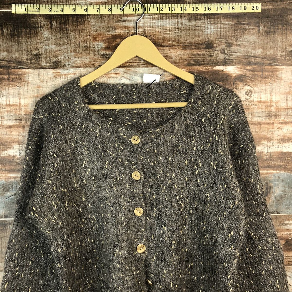 Vintage Japan vintage mohair Grey Cardigans Knitwear #A1892 Size S / US 4 / IT 40 - 5 Thumbnail