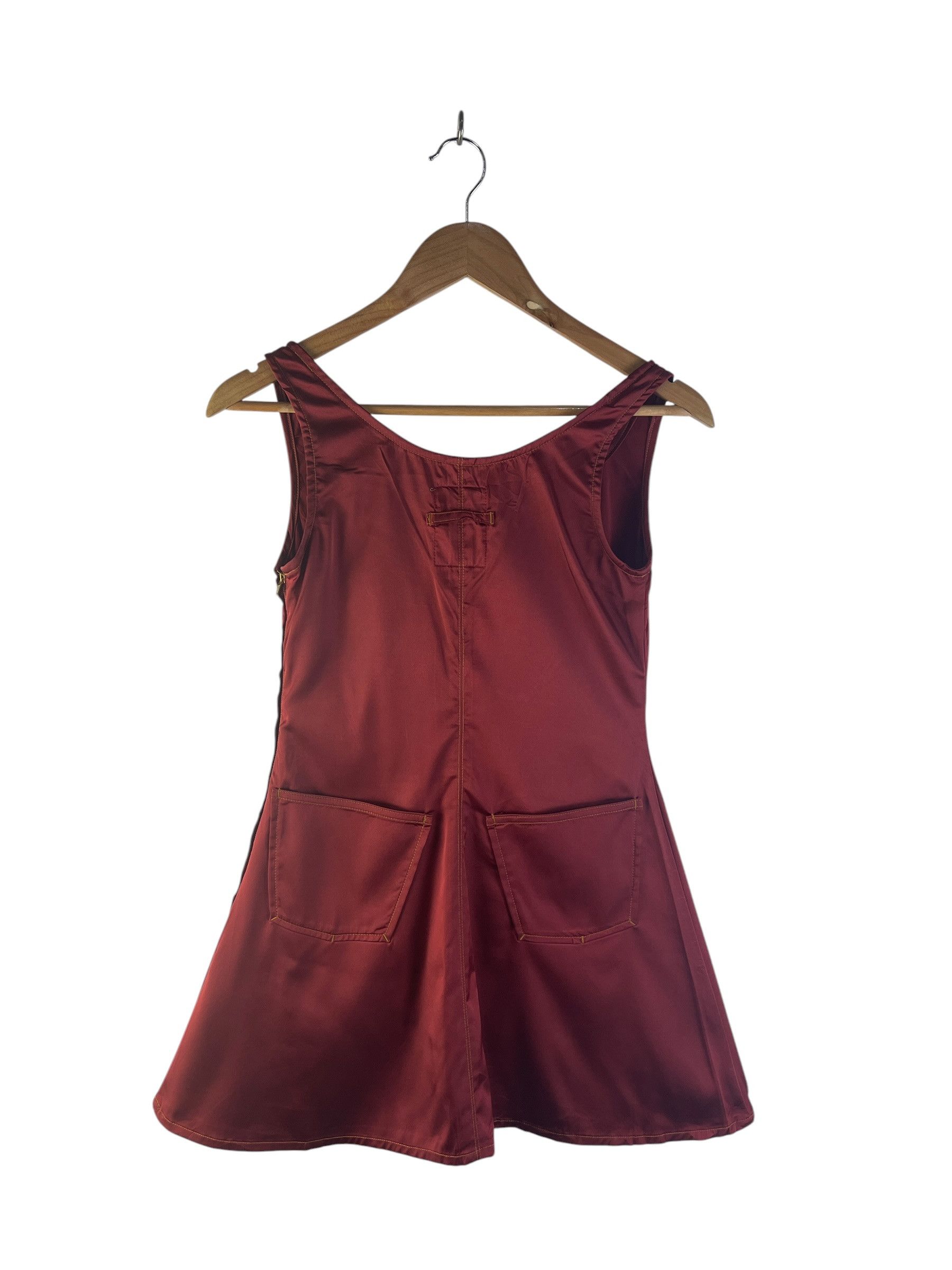 Jean Paul Gaultier Vintage Jean Paul Gaultier Jeans Burgundy Satin Structured Size US XS / EU 42 / 0 - 3 Thumbnail
