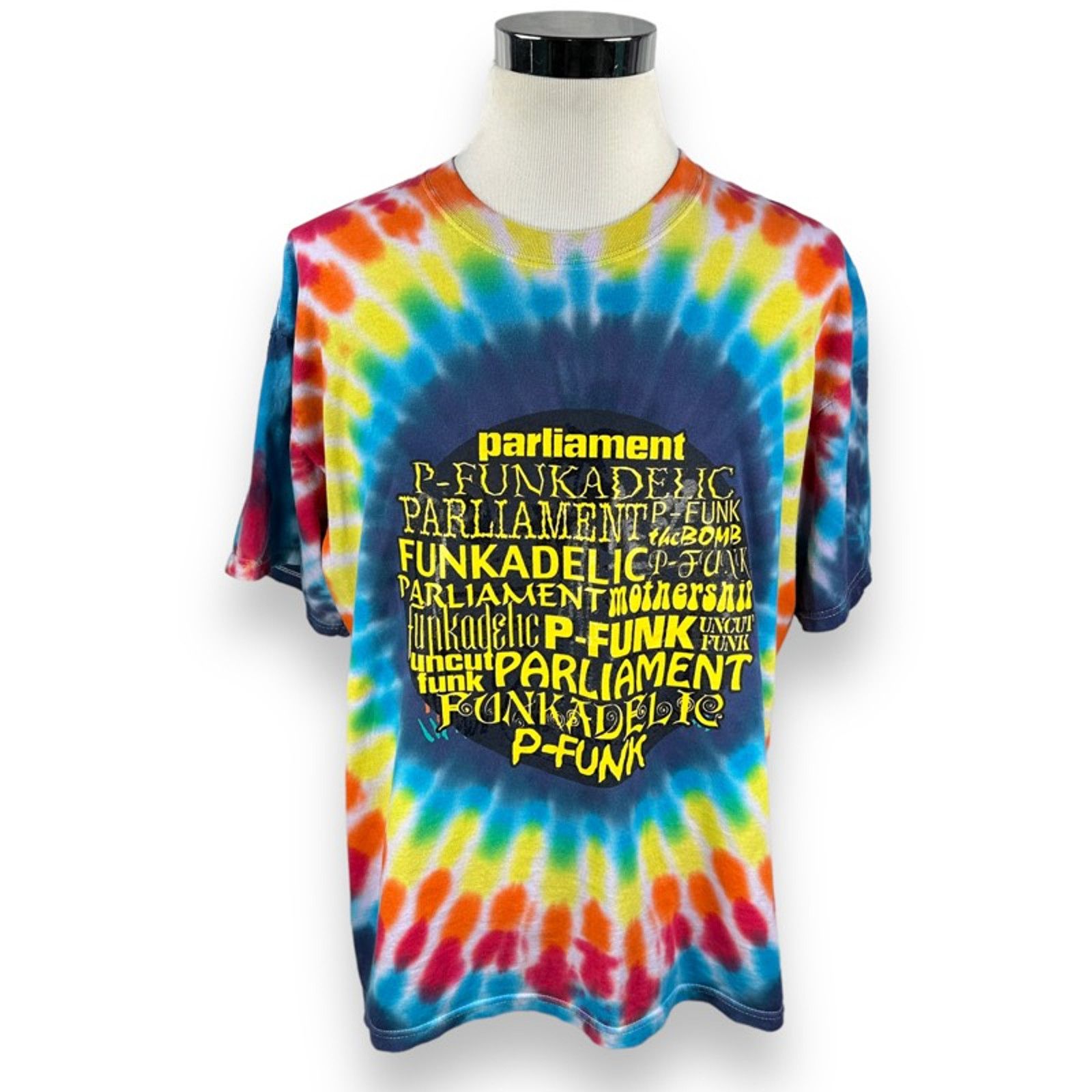 Gildan Vintage Parliament Funkadelic T-Shirt XL Tie Dye Band 1990s Size US XL / EU 56 / 4 - 1 Thumbnail