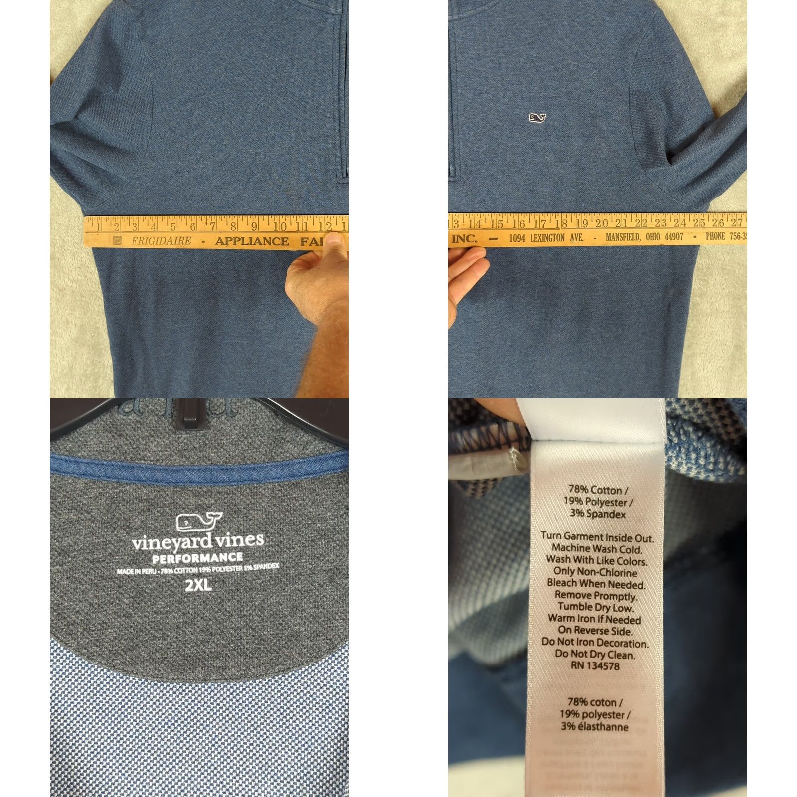 Vineyard Vines Vineyard Vines Performance Sweatshirt 2XL Blue 1/4 Zip Mock Neck Long Sleeve Mens Regular Pullover Nike? Size US XXL / EU 58 / 5 - 8 Thumbnail