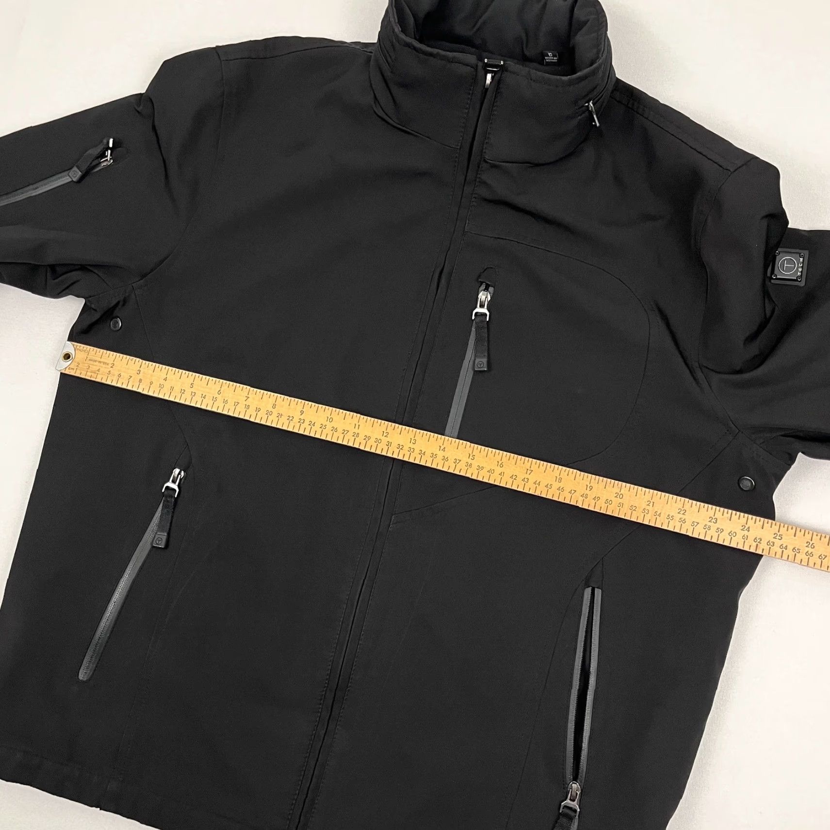 Tumi Tumi Tech Jacket Mens L Black Windbreaker Soft Shell Hooded Full Zip Size US L / EU 52-54 / 3 - 6 Thumbnail